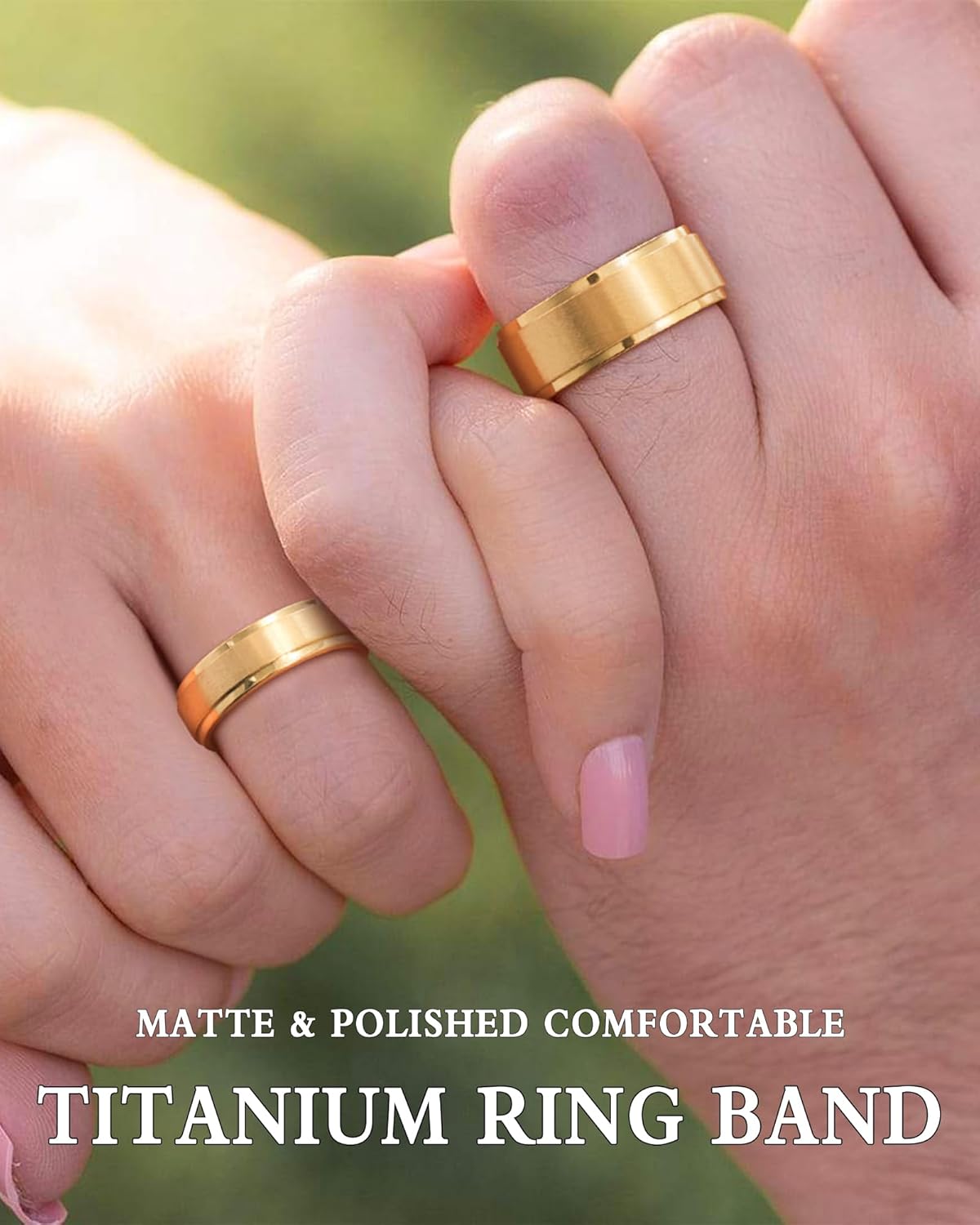 TIGRADE 4mm 6mm 8mm 10mm Titanium Rings Black/Silver/Gold Wedding Band Matte Comfort Fit for Men Women Size 3-15 - Image 6