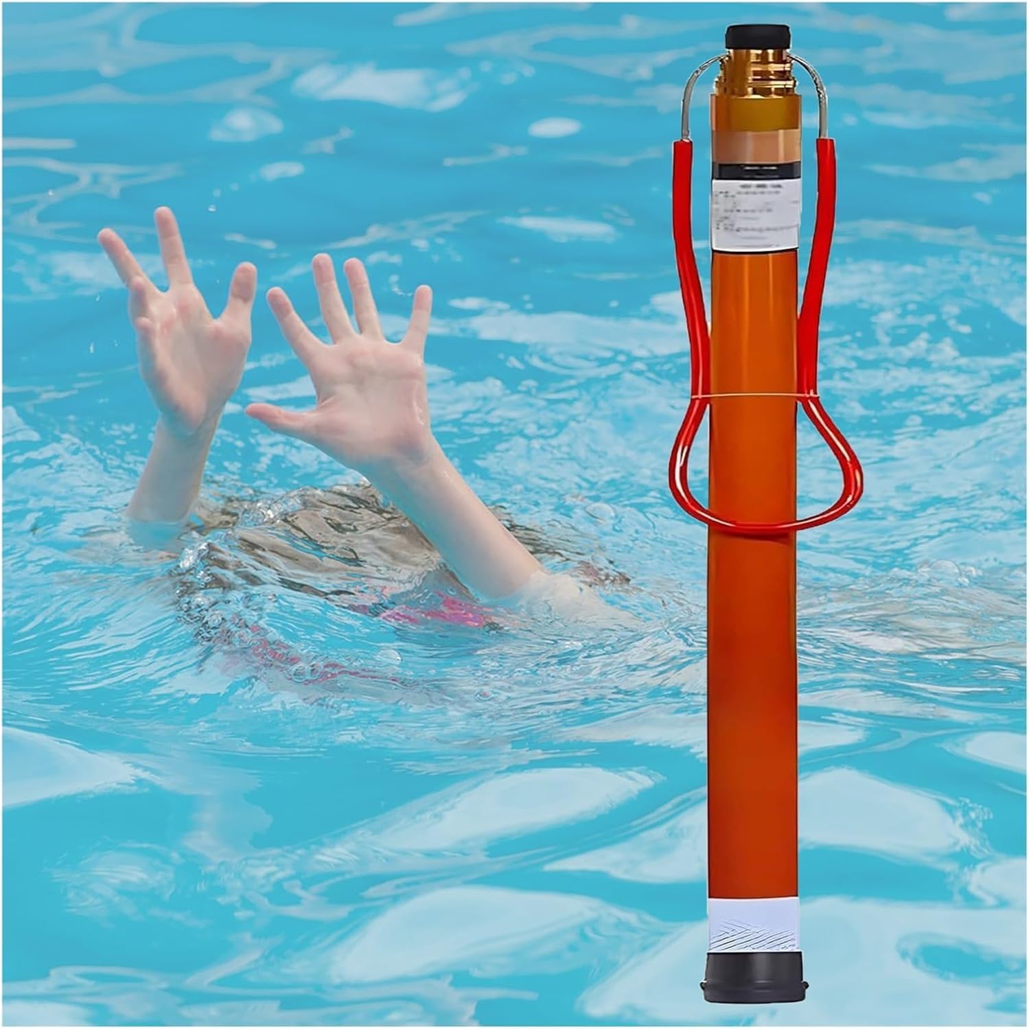 JKJZSALJ Pool Safety Hook Lifesaving Hooks High Visibility Rescue Pole For Pools, Fiberglass Rescue Hook For Swimming Pools, Pool Safety Equipment For Emergency Rescue,L650cm/21.3ft
