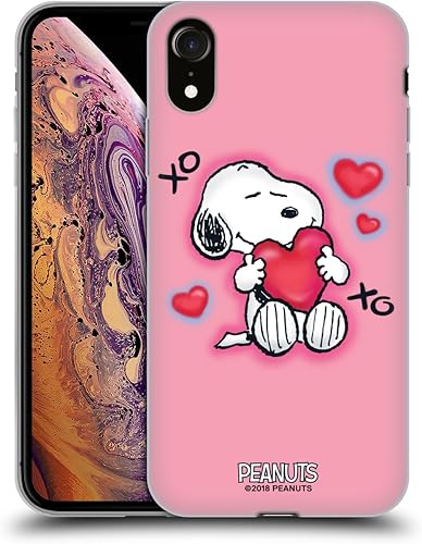 Vista 114 de Head Case Designs Funda de gel suave con licencia oficial de Peanuts I Love Pattern Snoopy Boardwalk Airbrush compatible con Apple iPhone 15