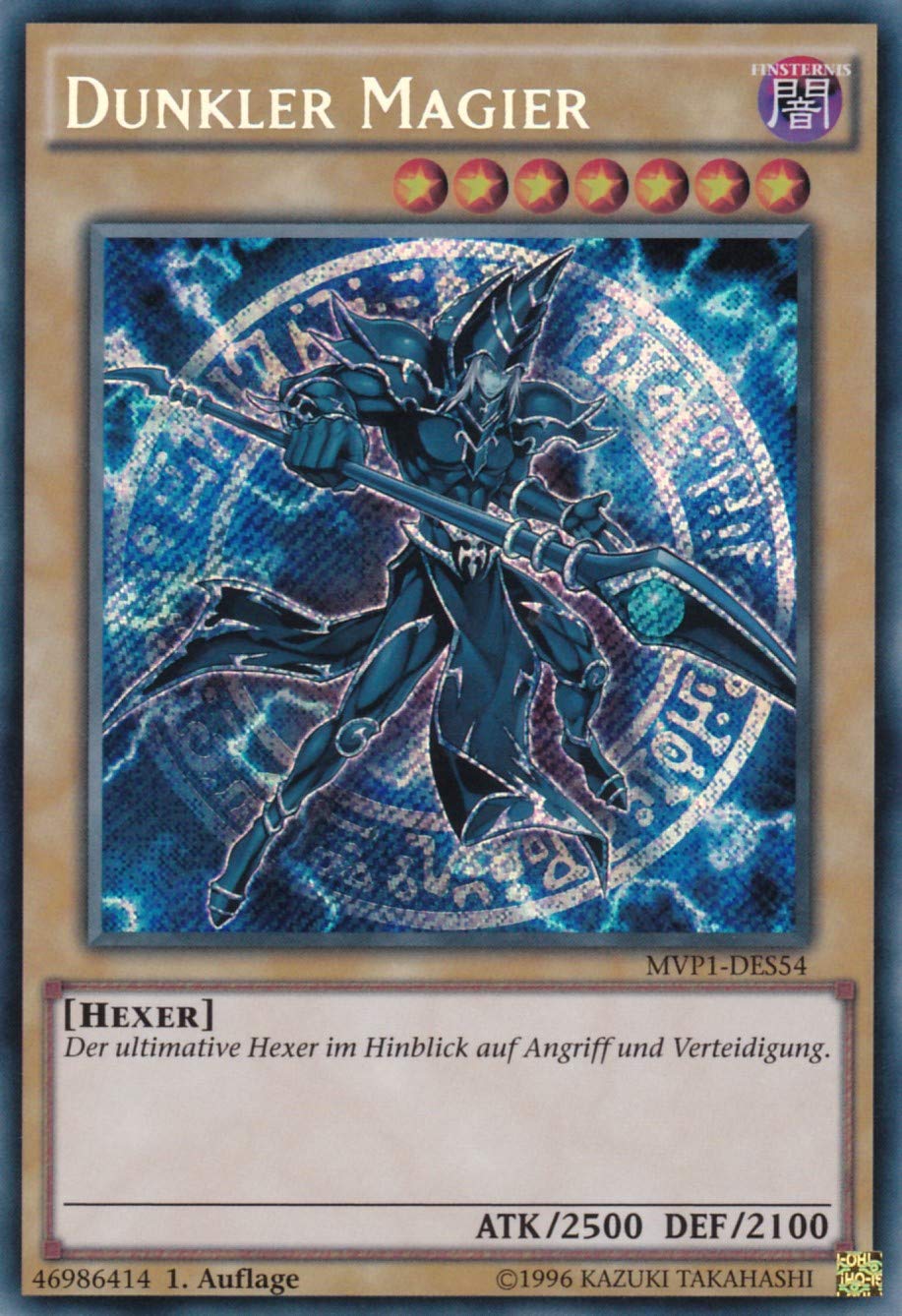 MVP1-DES54 - Dunkler Magier - Secret Rare - Deutsch - The Dark Side of Dimensions Movie Pack - mit LMS Trading Fieldcenter-Karte Yugioh