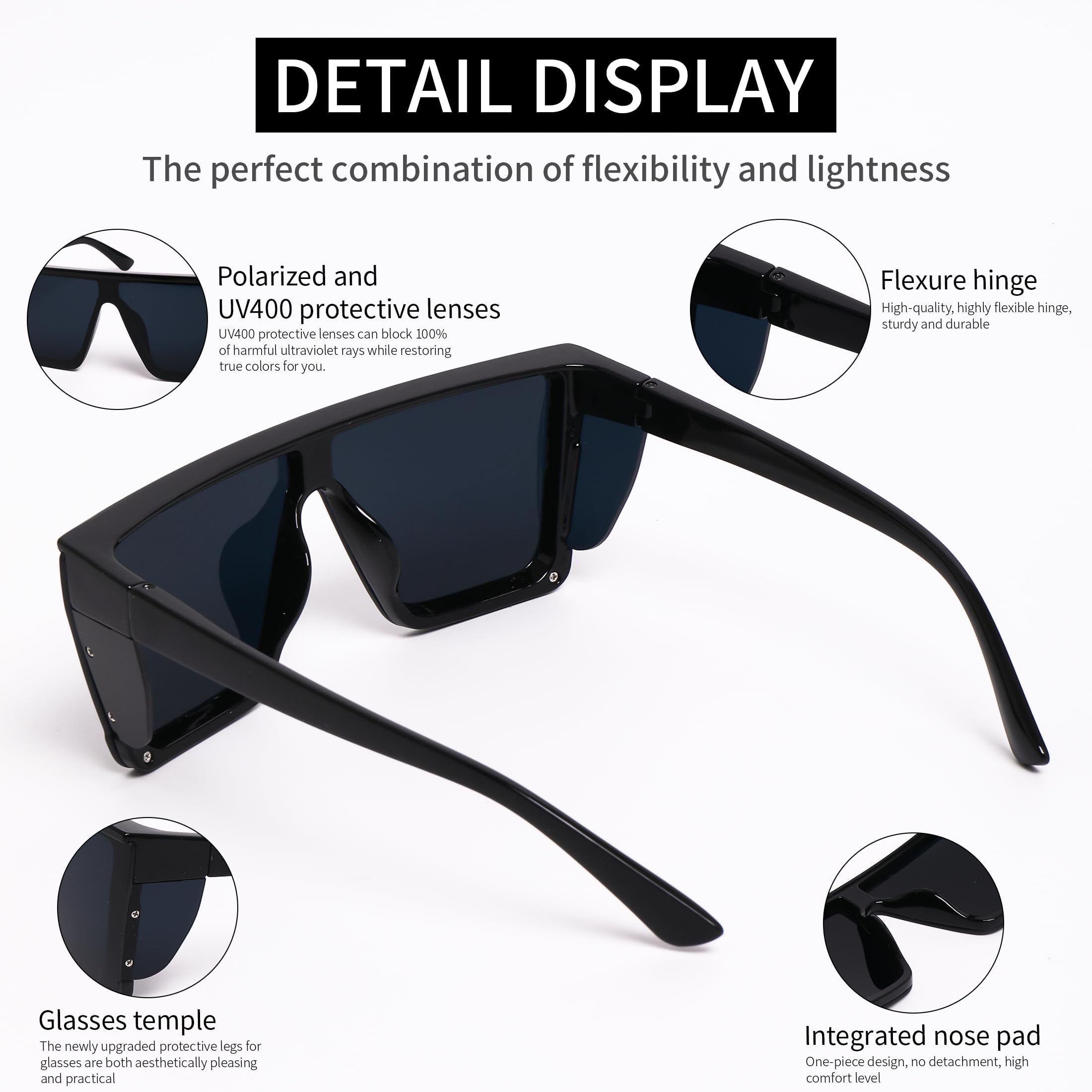 Z87 - Gafas de sol de seguridad con parte superior plana, clásicas, cuadradas, protección UV 400 para hombre