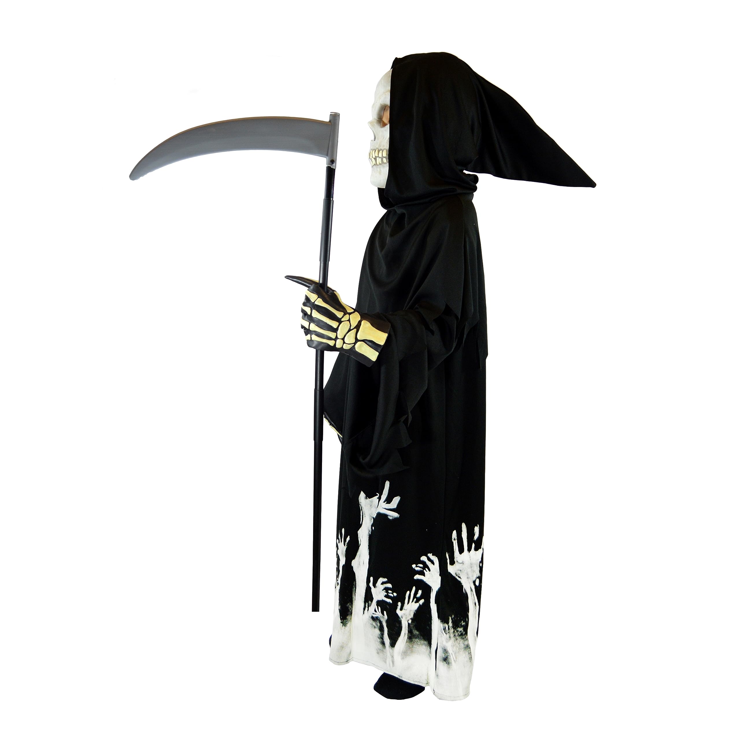 Spooktacular Creations Vestito Halloween Bambino Vestito Scheletro Bambino Luminoso Grim Reaper Glow in the Dark Deluxe Phantom Costume Fancy Dress per bambini