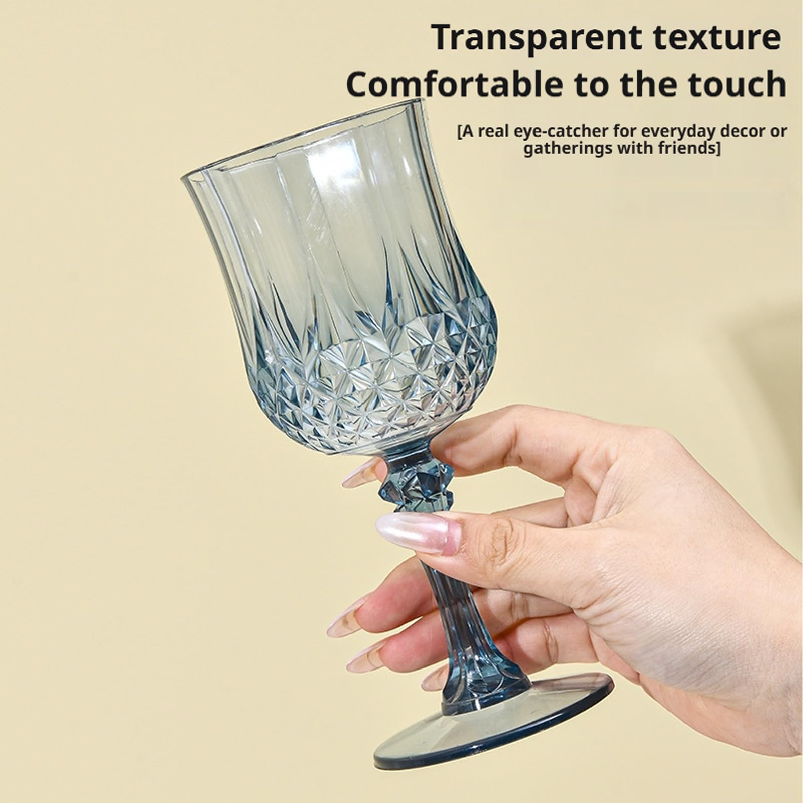 Gobelets de table, collection de 24 pièces en verre gaufré pour les moments de port, hébergement de réception, service de boissons de pique-nique, gobelets en relief, verres à vin, tasses de service