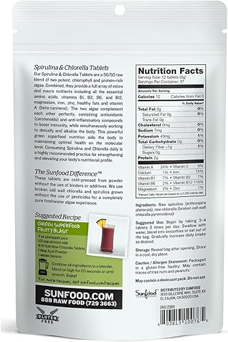 Miniatura 8 de Clorela Sunfood de pared celular rota procesada en frío no transgénica apta para veganos 2121 2 onza 1 1