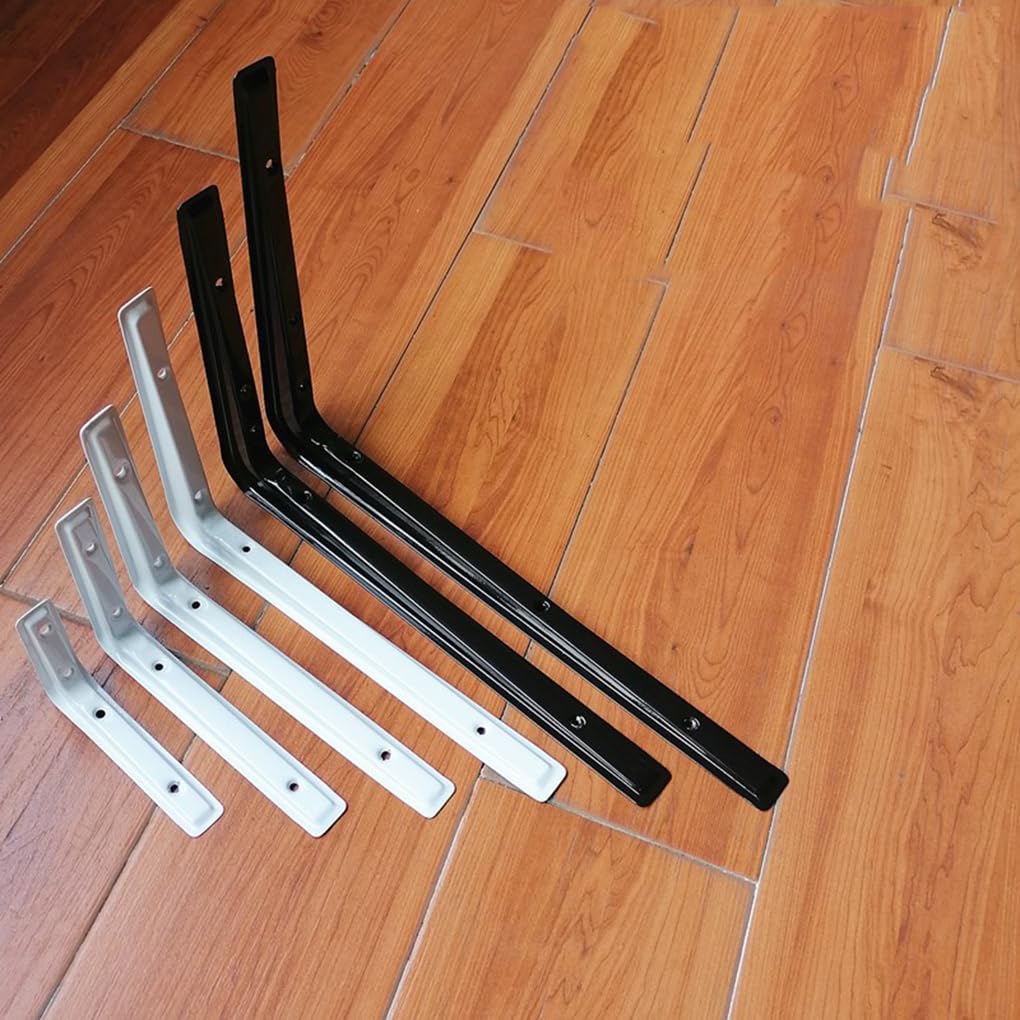 Shelf Brackets,2 Pieces Support Wall Hanging Iron,Scaffold Boards for Wall Mounted Decoration Cabinet Furniture Shelf Bookshelves,Kitchen (270mm×190mm,Black) ( Color : Blac ( Color : White , Size : 22