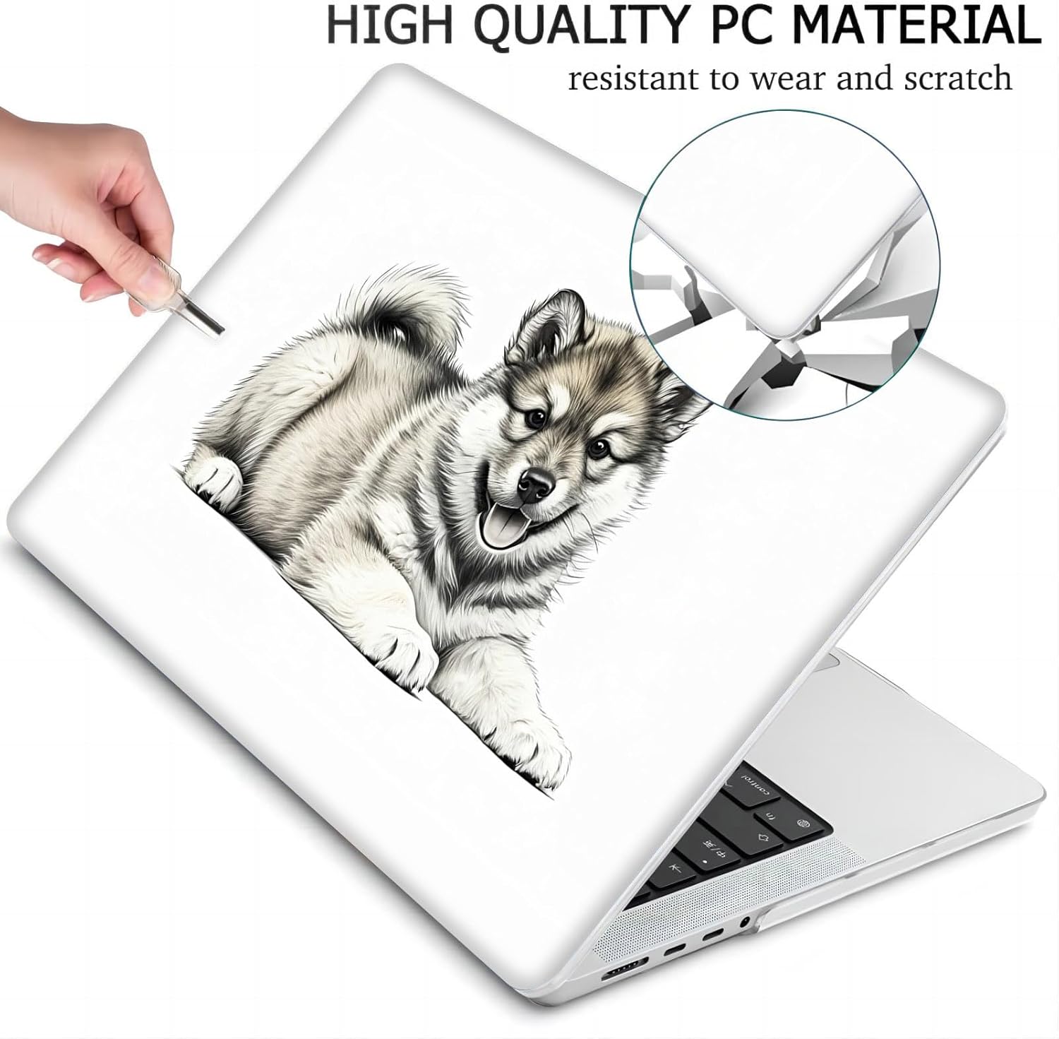 Compatible with MacBook Neo 13-inch, Hard Shell Case with Keyboard Cover and Screen Protector (A3404 A18 Pro chip, 2026 Release) - Puppies MC21264
