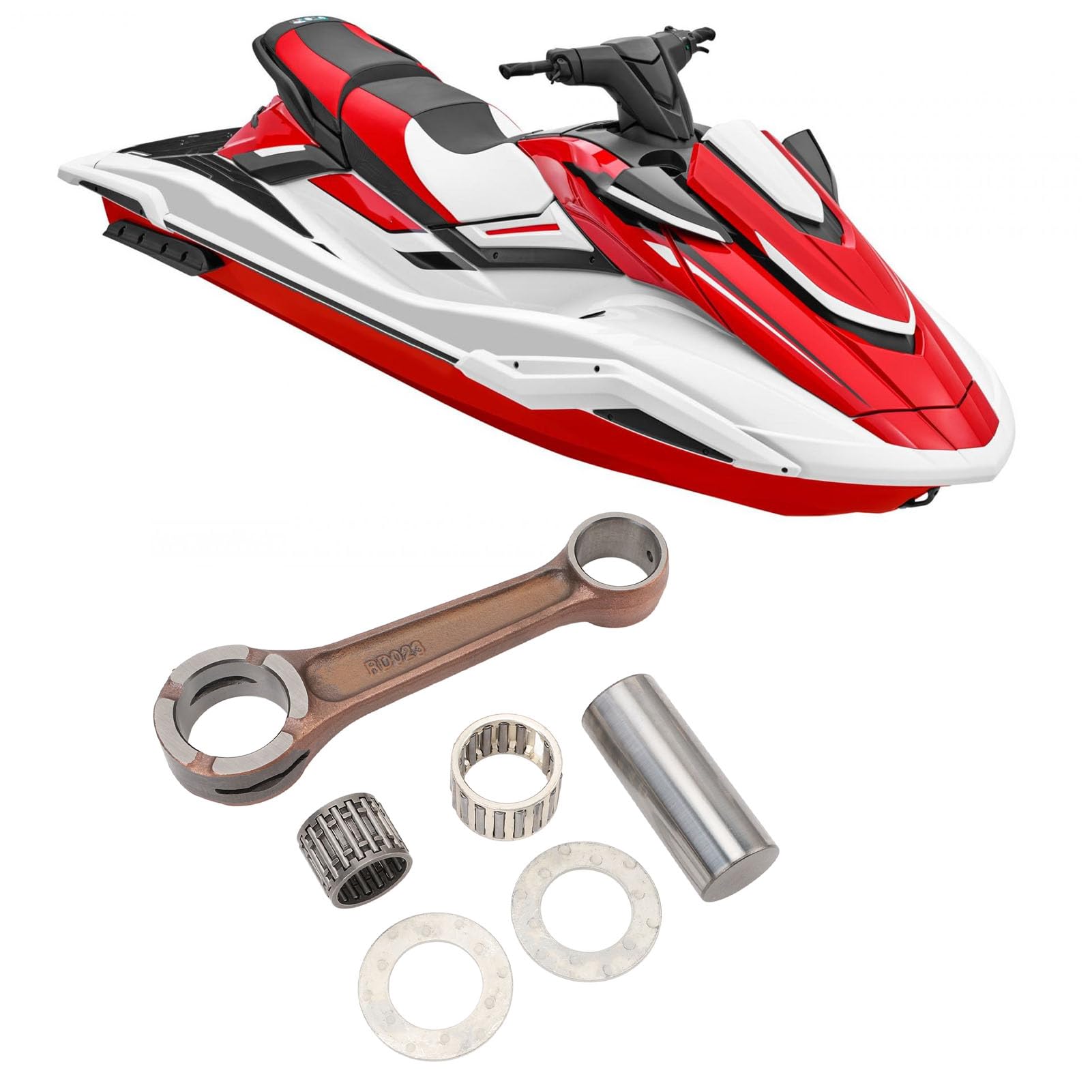 Yosoo Health Gear Kit de Biela Biela de Motor Fueraborda de Aleación de Acero 66E 11650 00 Ajuste Preciso Alto Rendimiento Fácil Instalación para Waverunner GP800R XLT1200 GP1300R