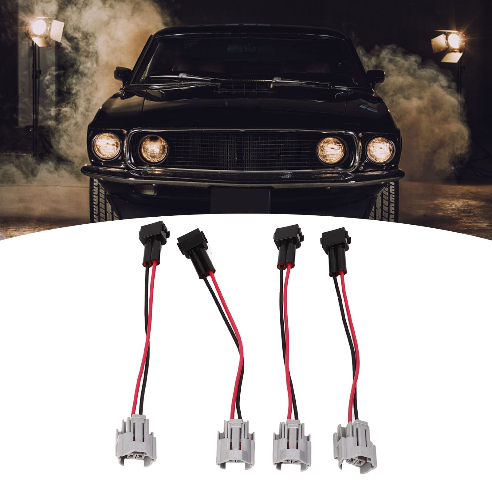 Système de Carburant 4 Pièces Adaptateur de Harnais D'injecteur de Carburant pour Femelle à Ev1 A Adaptateur Mâle Remplacement de Prise pour Civci K20 K24