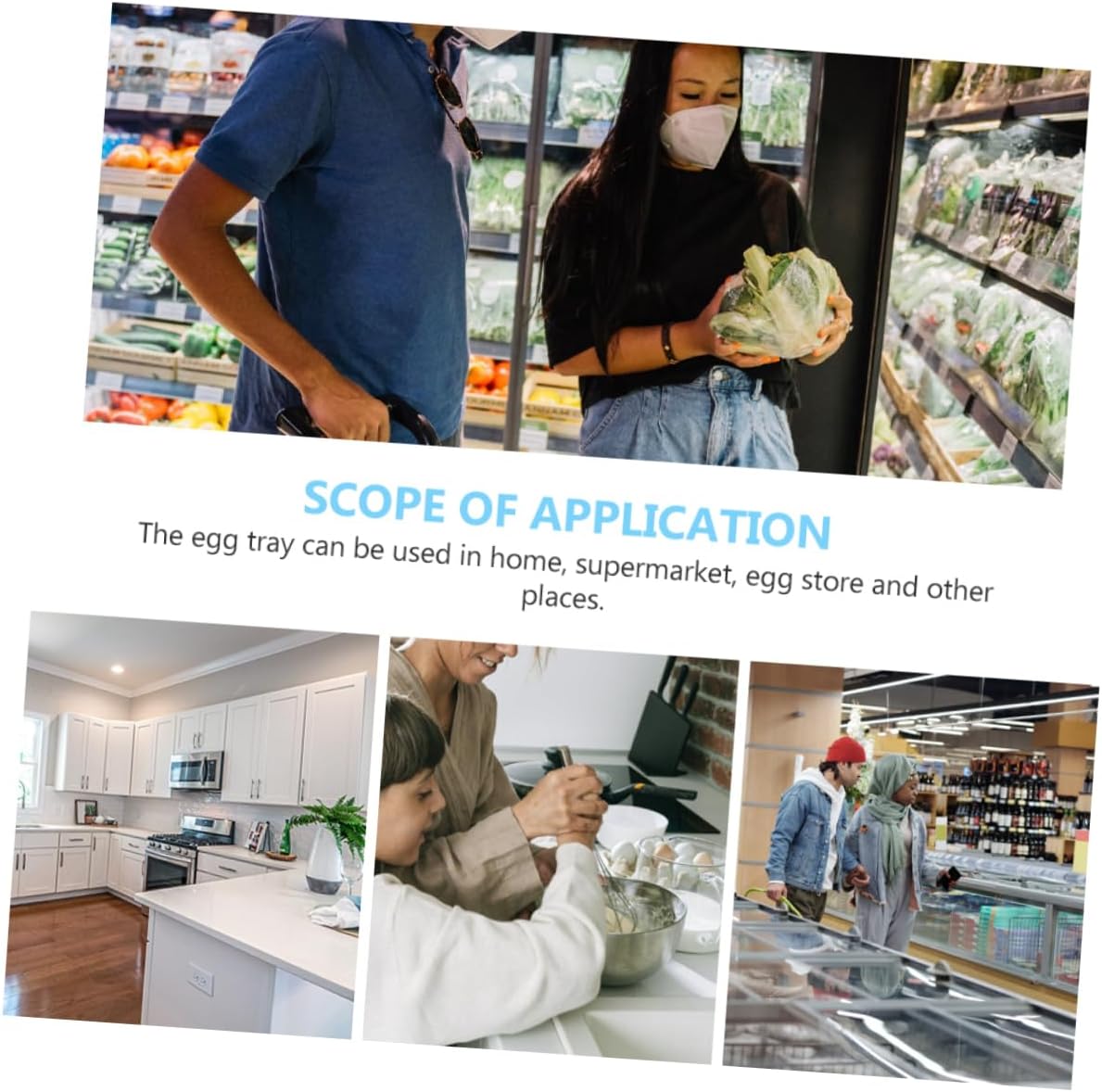 Angoily 20pcs Egg Storage Organizers Home Egg Packaging Boxes Trays for Refrigerator Kitchen Storage Trays