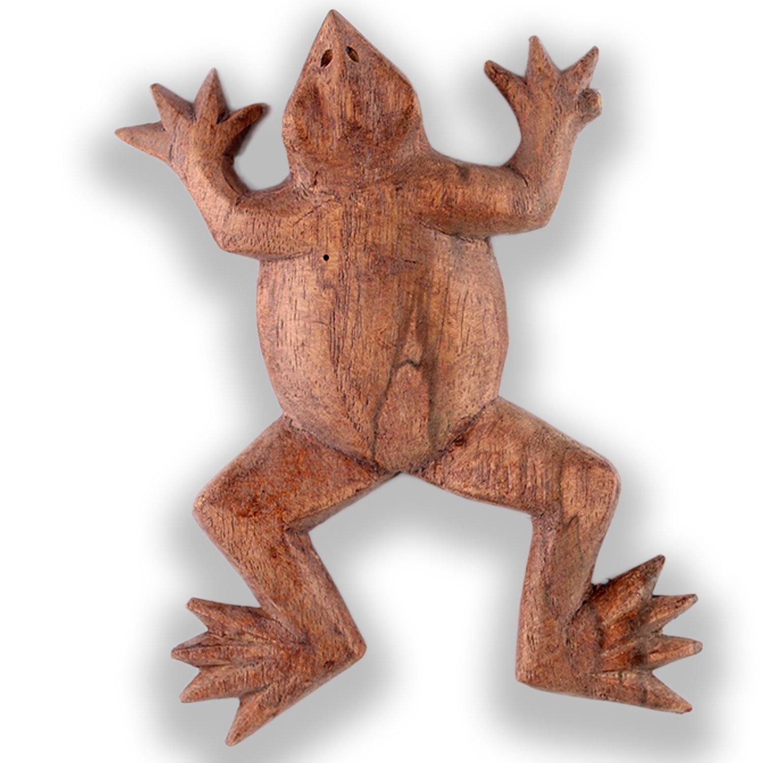 ART-CRAFT Handgeschnitzter Holz-Tier-Magnet Memo-Clip Frosch