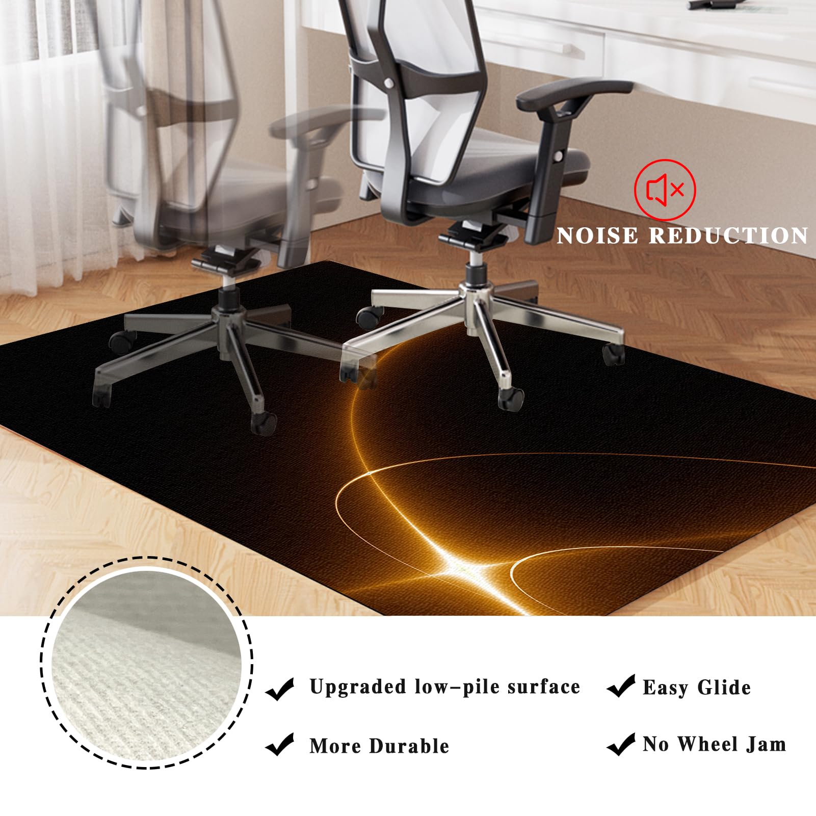 Tappetino Per Sedia Da Ufficio E Gaming 80x120 Cm - Antiscivolo E Salvapavimento