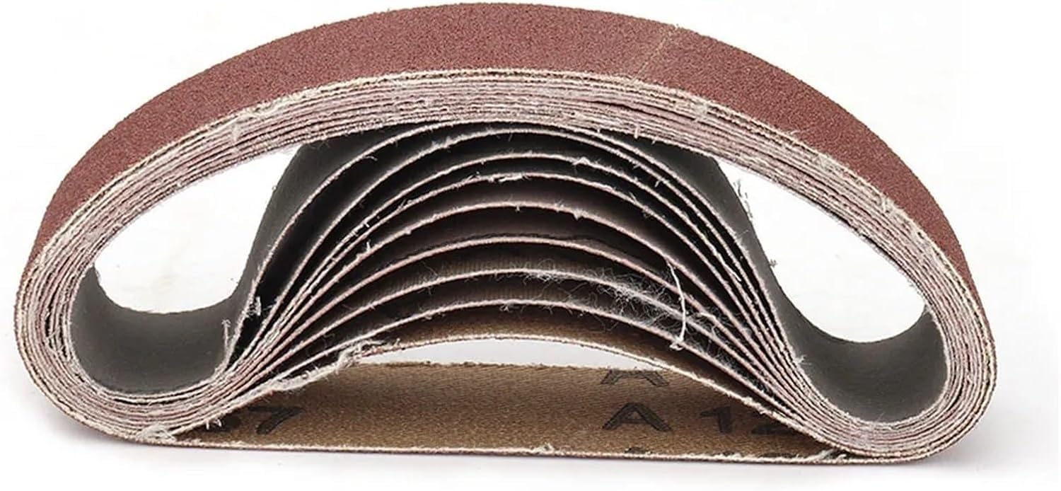 10 szt. Taśmy szlifierskie 1520x200 mm o ziarnistości 40-600 do elektronarzędzi obrotowych | Taśmy ścierne do lakieru do drewna i metalu, trwały papier ścierny do szlifierki(40 Grits)