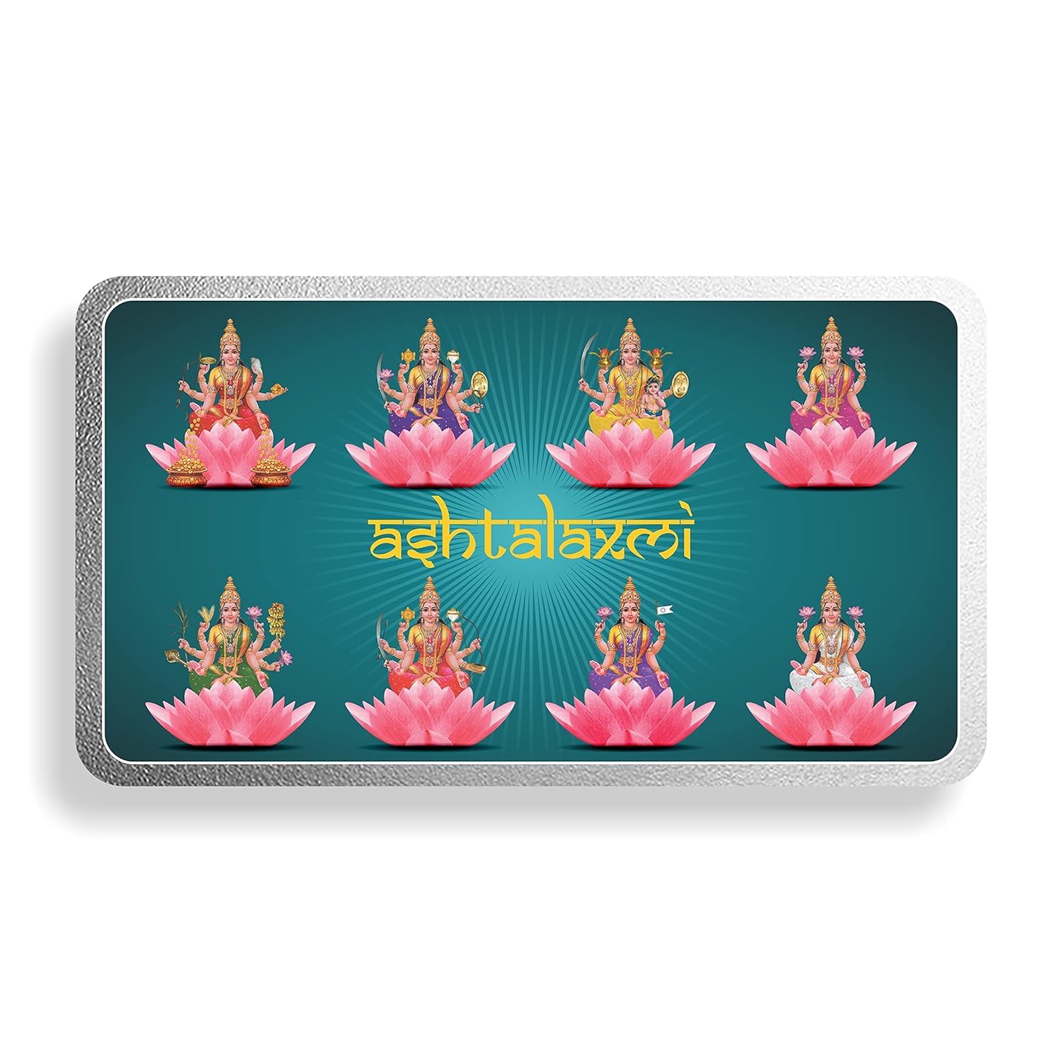 GenericAshtalakshmi 10 Gm Silver Bar Coloured (999) Pure Silver
