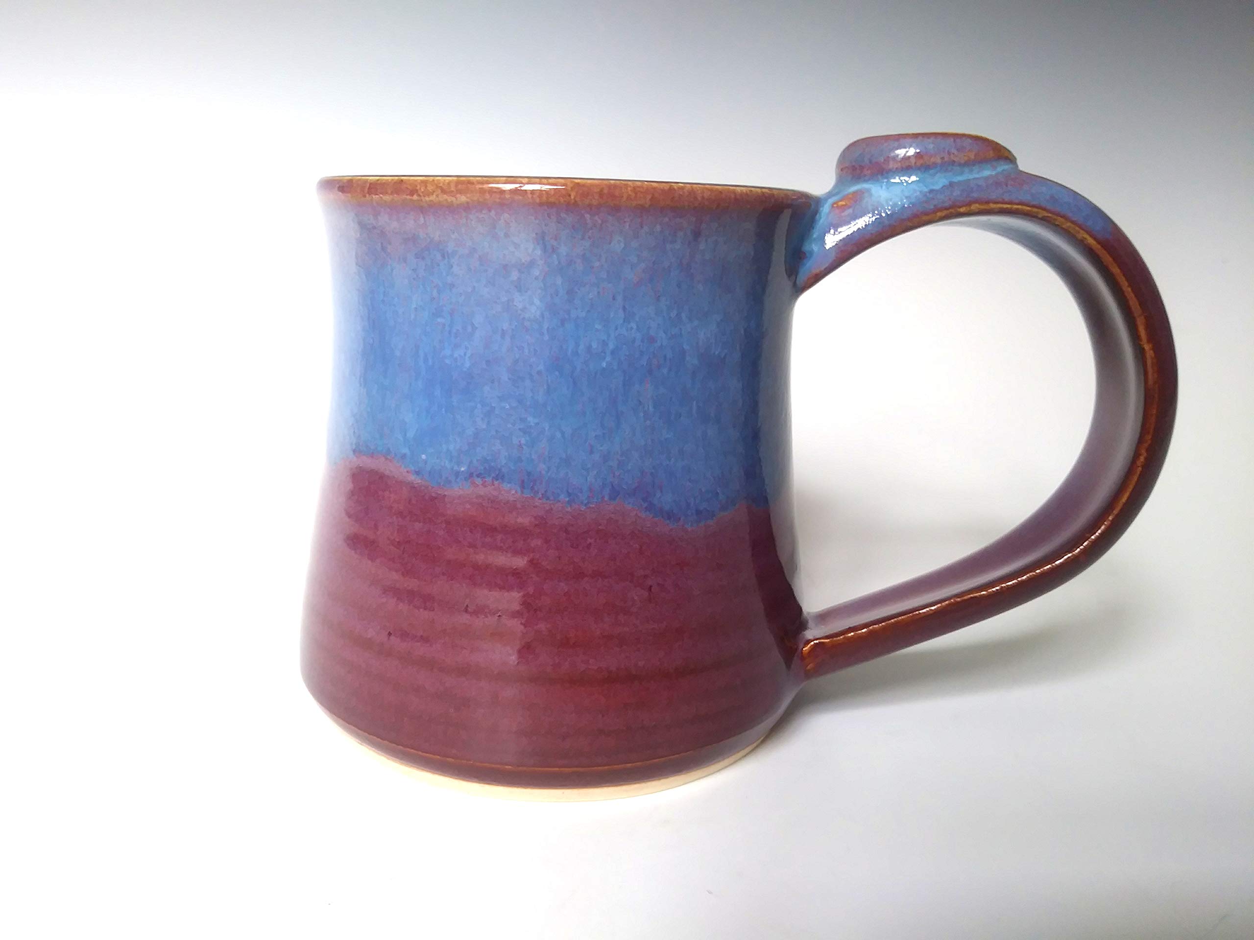 Ceramic Mug, 8 fl. Oz. Pottery Coffee Tea Cup, Handmade Stoneware, Coffee Mug, Handmade Mug, Cobalt and Purple