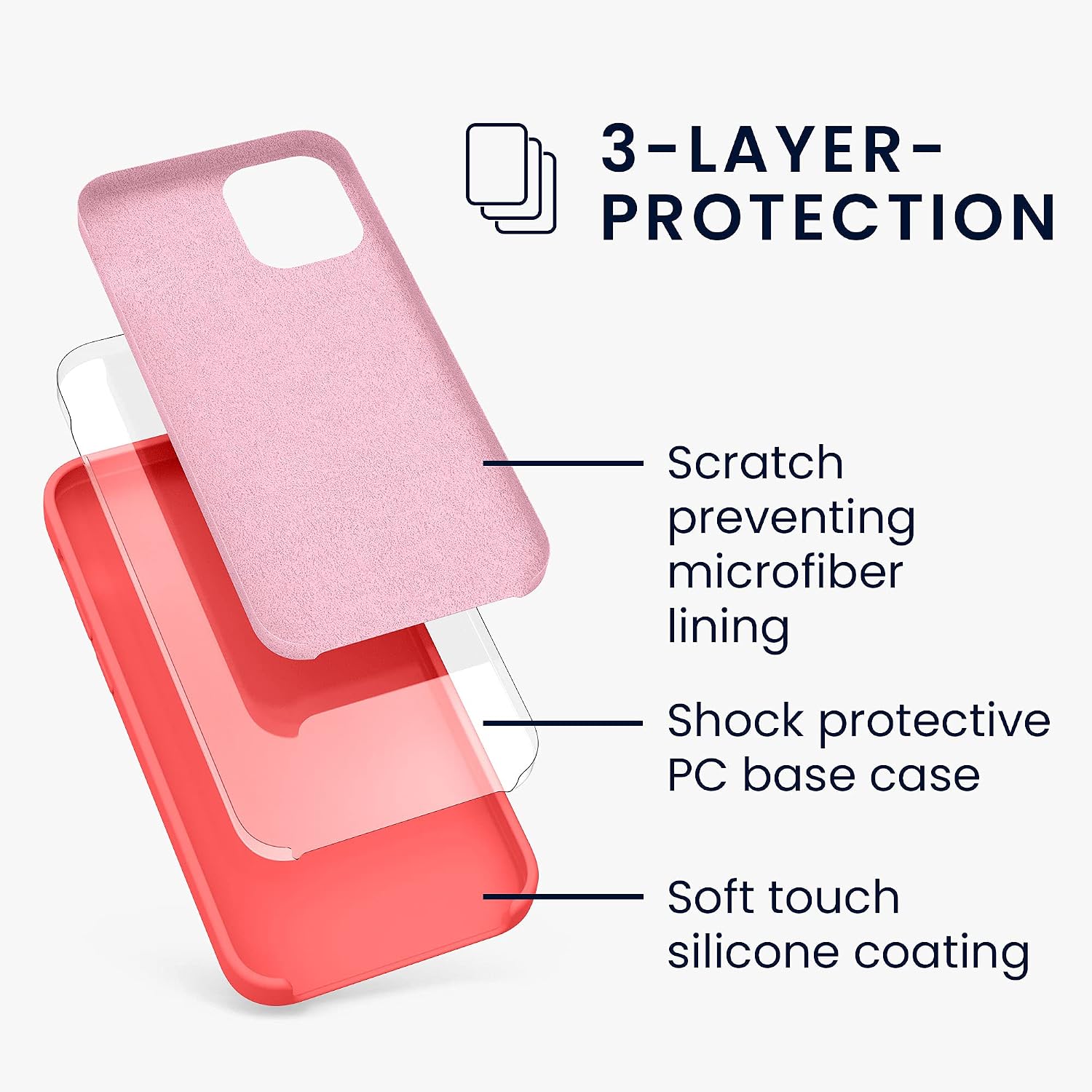 kwmobile Case Compatible with Apple iPhone 12 Mini Case - TPU Silicone Phone Cover with Soft Finish - Vivid Coral