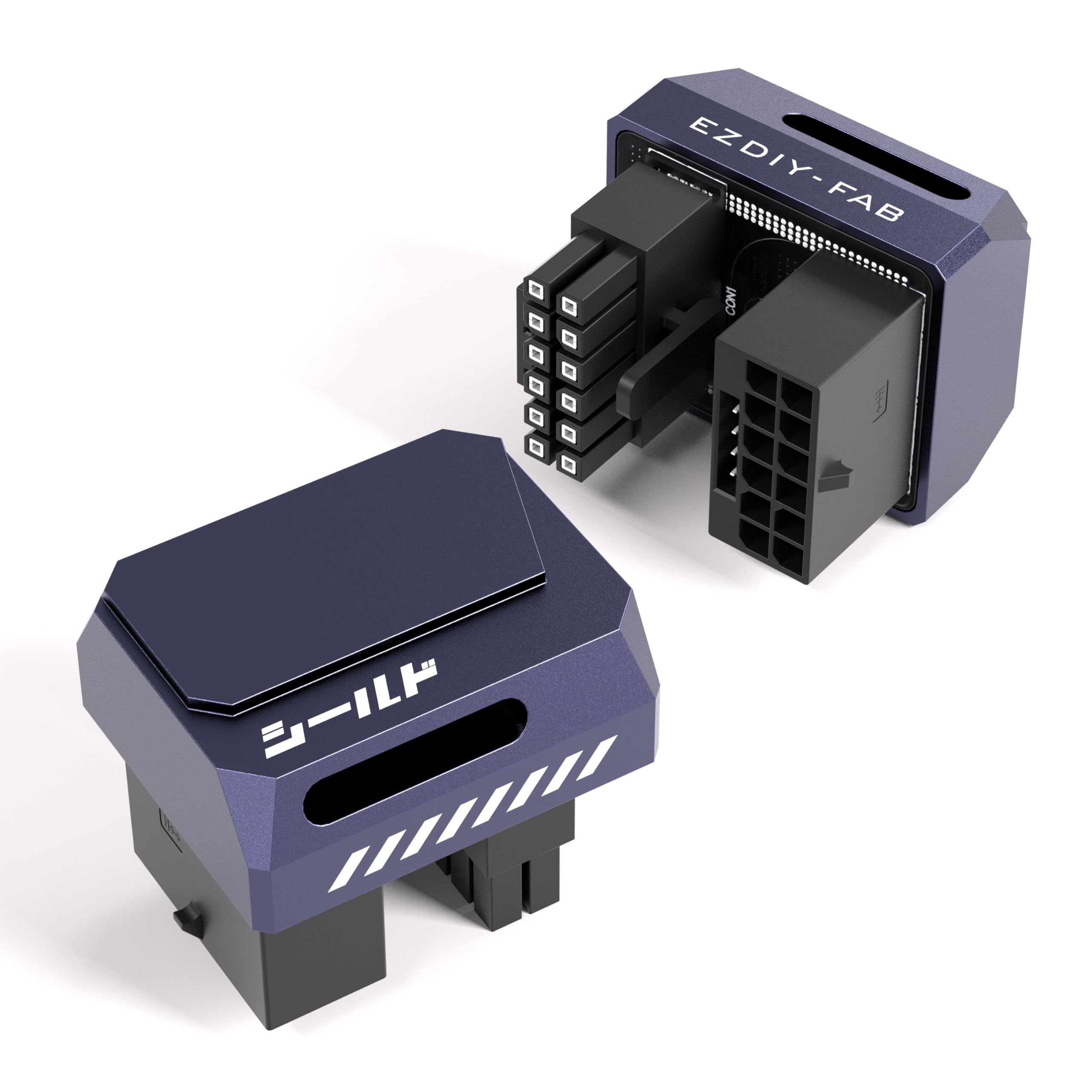 EZDIY-FAB PCIe 5.1 Adapter - 600W 12+4pin, 16pin 12VHPWR GPU Power Connector, 12V-2x6 GPU Adapter,180 Degree Right Angle - Compatible with RTX 3090Ti, 4070Ti, 4080, 4090 GPU- STD Type, Purple, 1 Pack