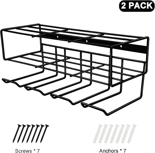 Miniatura 3 de Paquete de 2 organizadores de herramientas eléctricas montados en la pared, estante flotante para herramientas y soporte para herramientas eléctricas