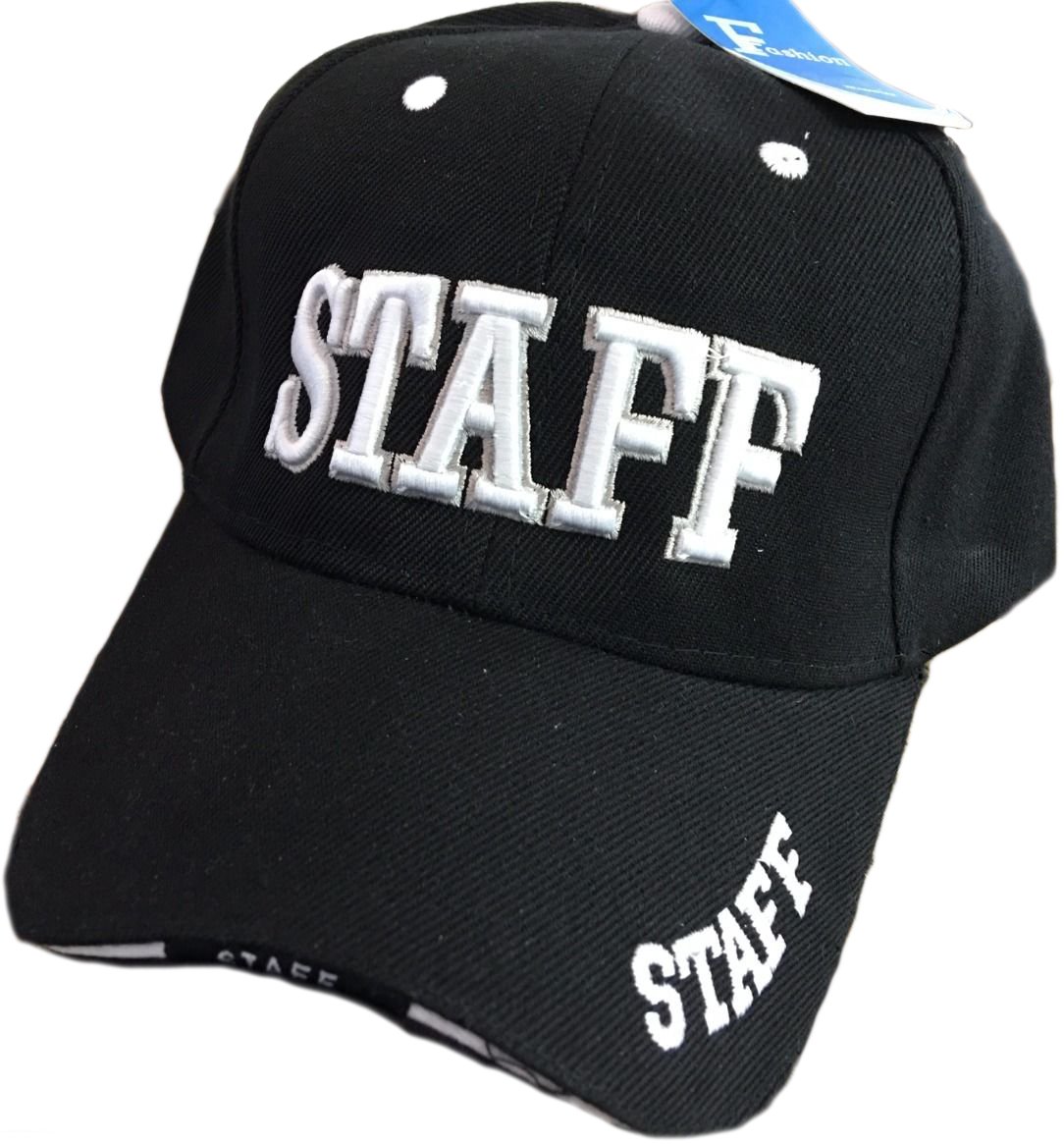 Black Duck BrandHigh Definition Embroidery Staff Security Police Event Service Baseball Caps (Staff, 6 Hats)