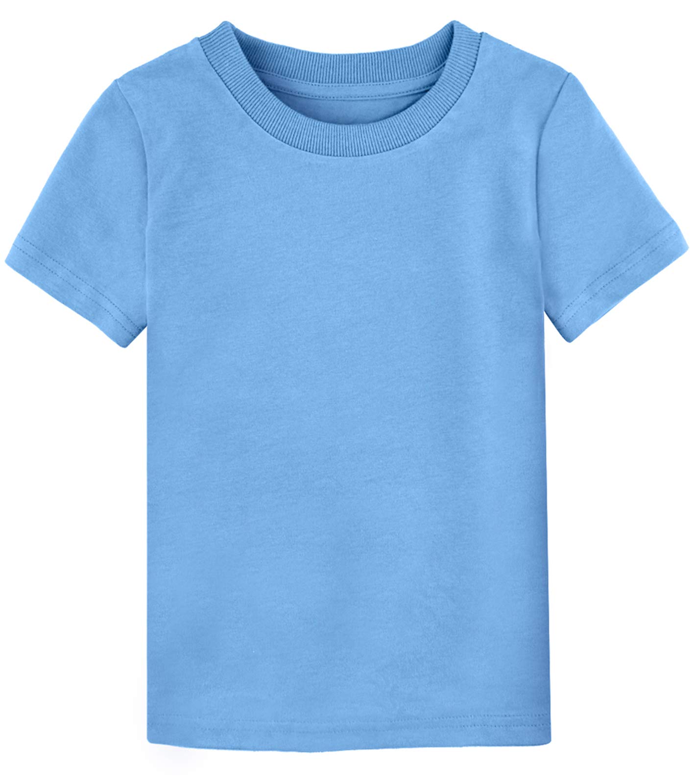 COSLAND Boys' 100% Cotton Heavyweight Short Sleeve Crewneck T Shirt