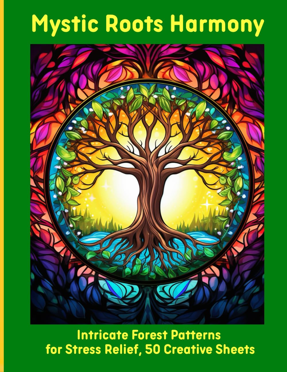 Mystic Roots Harmony: Intricate Forest Patterns for Stress Relief, 50 Creative Sheets