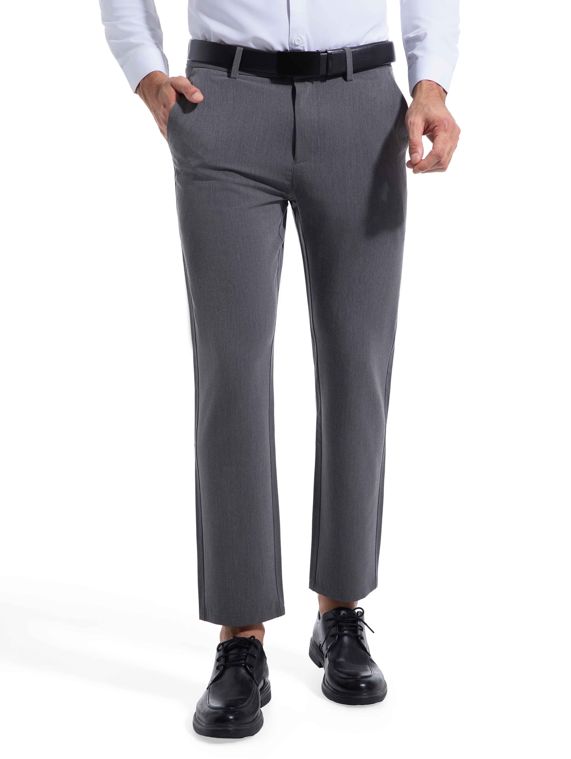 Dress Pants for Short Men 28 Inch Inseam Slim Fit Formal Slacks Lightweight Suit Pants Business Office Work