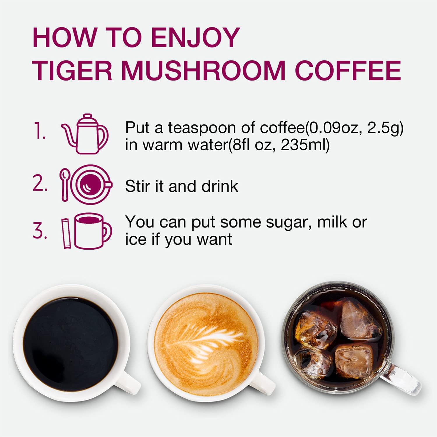 Tiger 2 Mushroom Coffee- Organic Lions Mane and Chaga Mushroom with Arabica Coffee, 30 Servings, Memory, Focus, Immune System Booster, Vegan, Non-GMO and Great Taste - Image 4