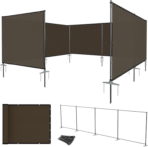 E&K 5'x24' Panel de Valla de Privacidad para Exteriores, Valla de Privacidad para Patio Trasero, Valla de Privacidad para Piscina, Valla Temporal