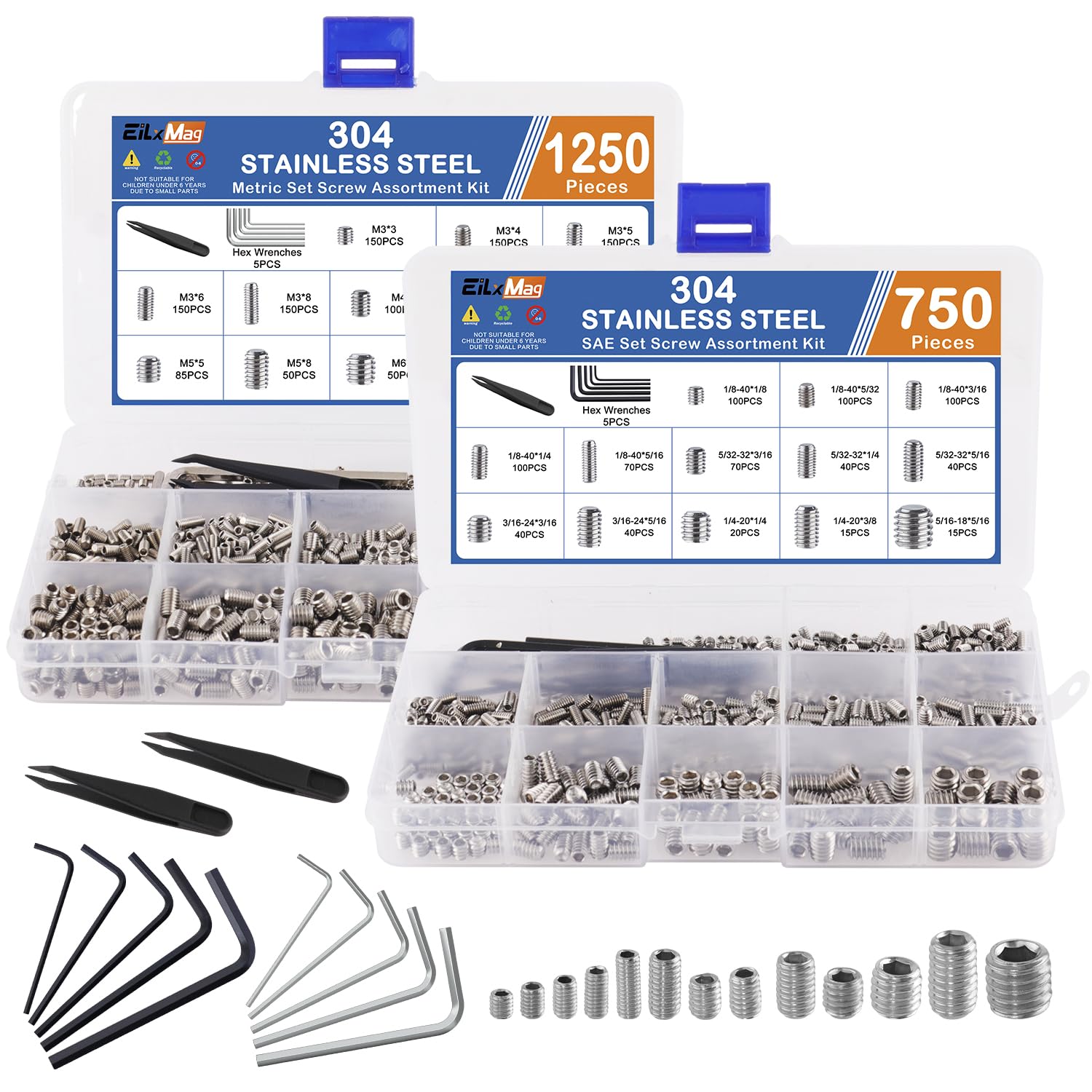 1130PCS Set Screw Kit - Metric & SAE -9