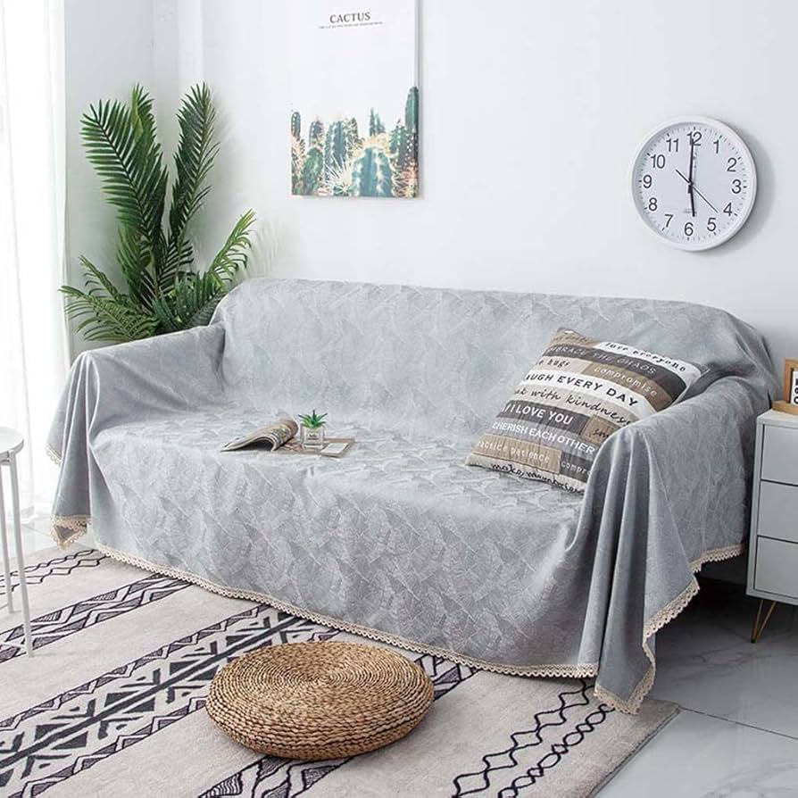 【値下げ！】グレー系 3人掛けソファ カバー付き ソファ ソファー 3Pソファ 3人掛け 3P FAB ファブリックソファ