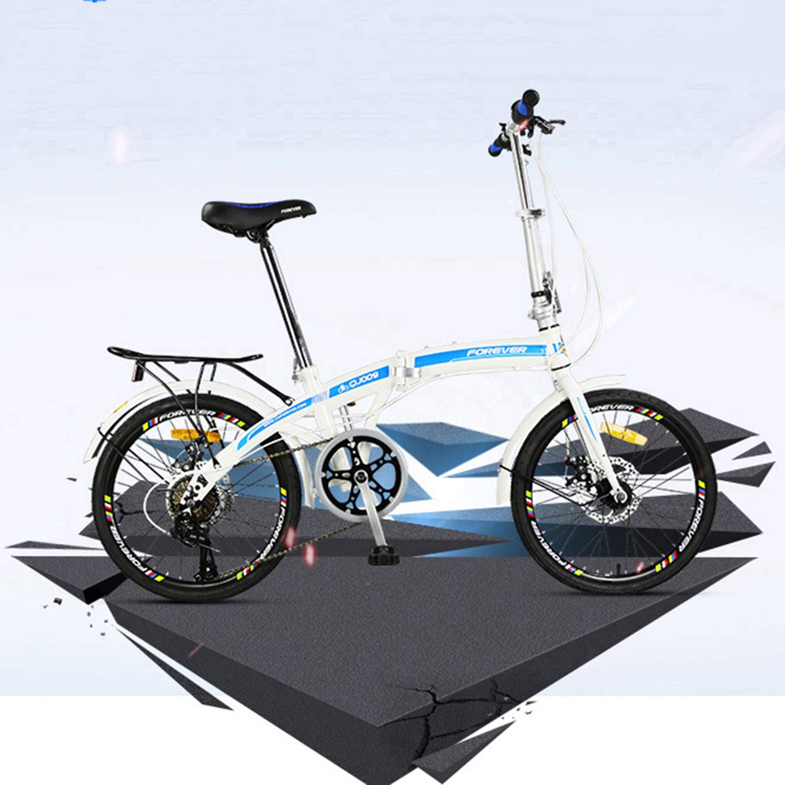 Amazon | YUMEIGE 大人20インチ自転車、超ライト可変速度携帯用自転車 