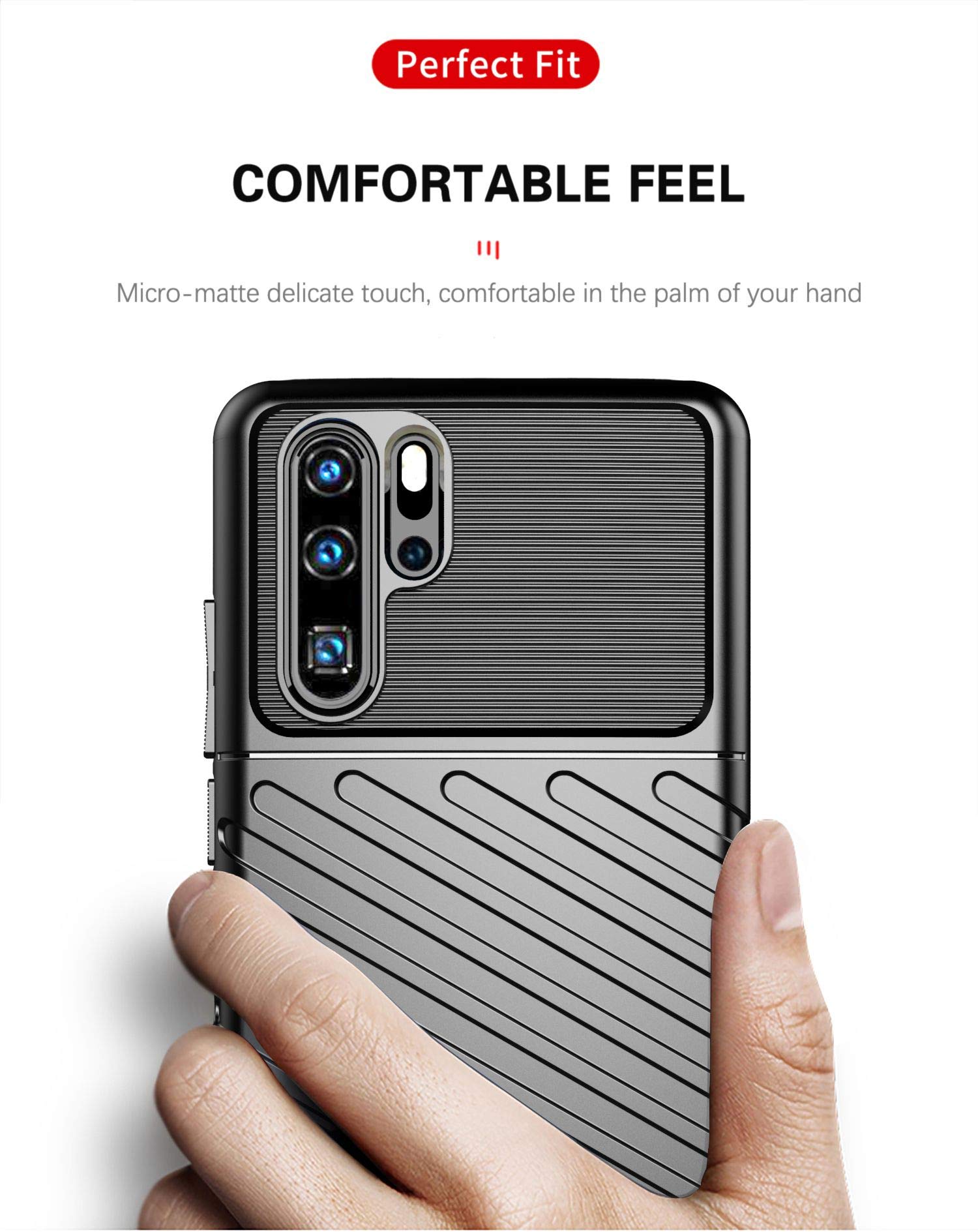 iBetter per Huawei P30 PRO Cover, Soft Rubber Protettiva Cover
