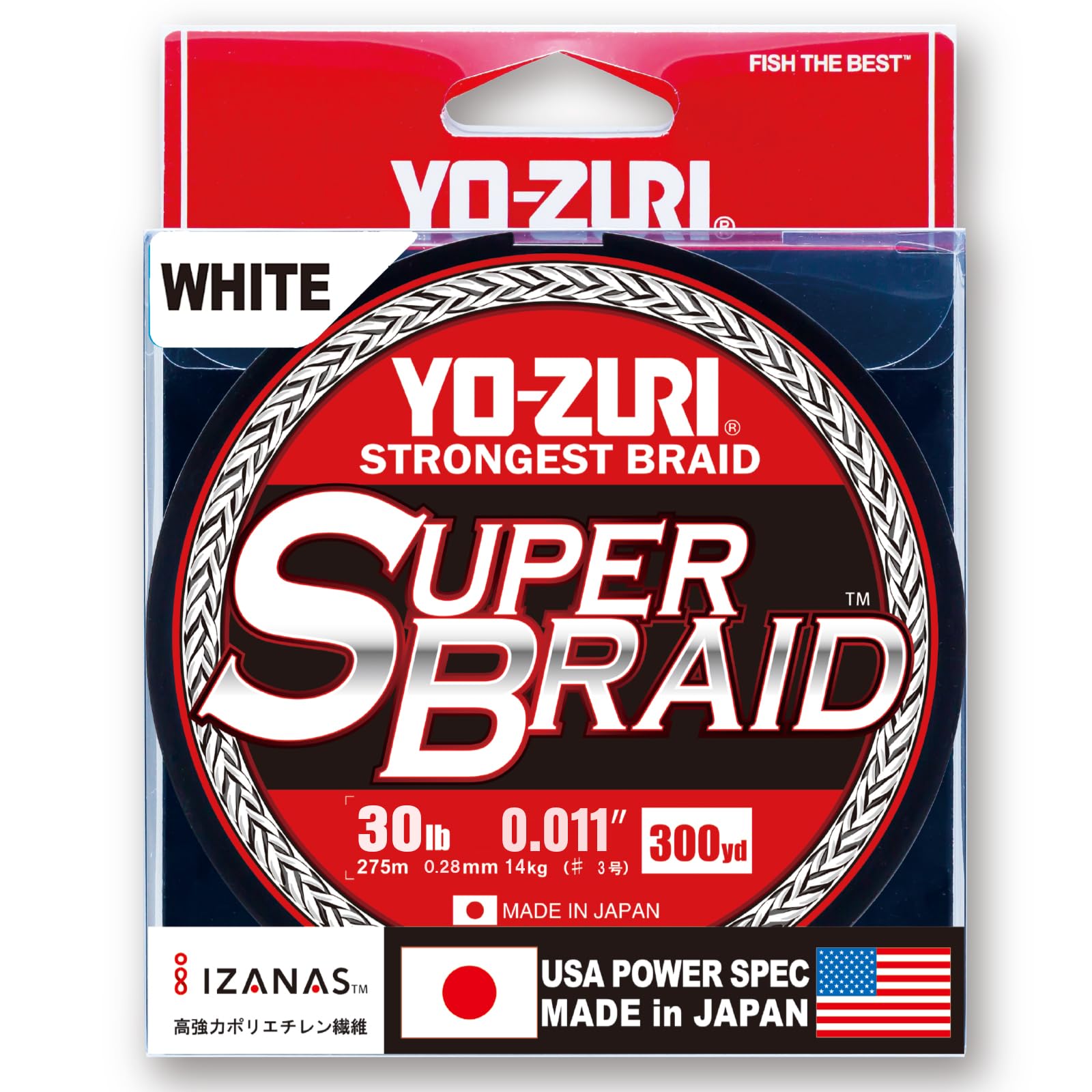 Amazon.com : Yo-Zuri YZ-SB-30LB-WH-300YD: Super Braid White 30Lb