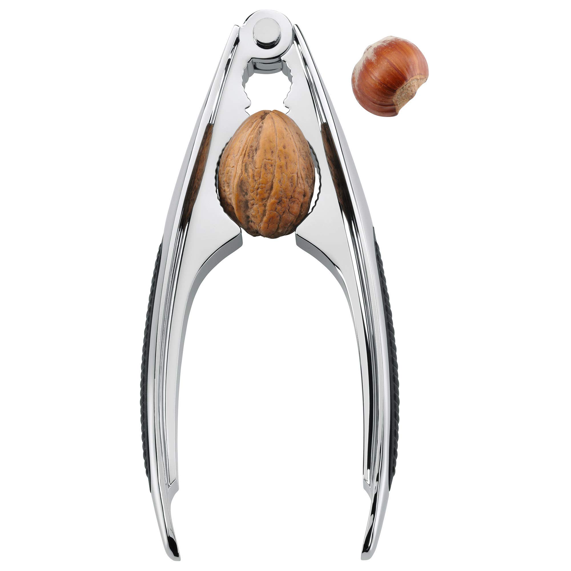 WMF Schiaccianoci per scanalature, 16 cm, Zinco pressofuso Lucido, 2 Aperture, schiaccianoci per Noci Grandi e Piccole, schiaccianoci Noci
