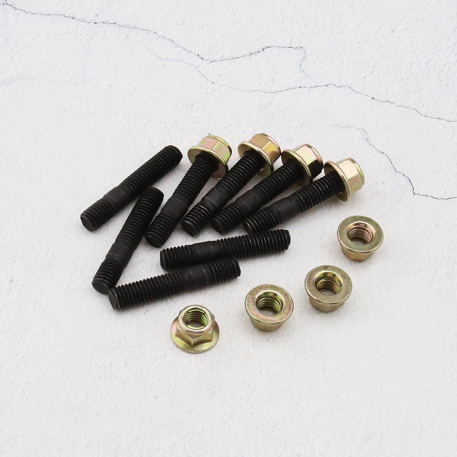 8 Da Set Kit Bulloni Prigionieri Collettore Di Scarico M8x45mm Compatibile Con La Sostituzione Perfetta Nissan
