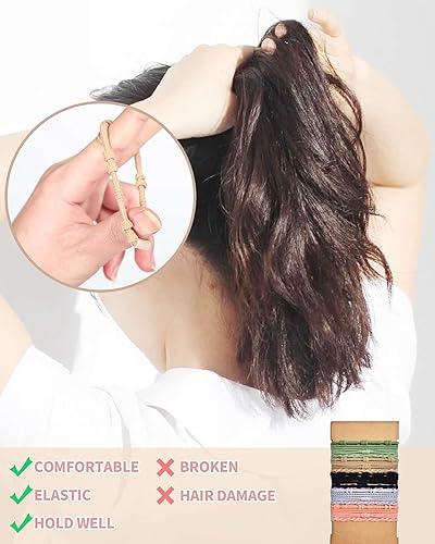 Miniatura 4 de Pulsera bohemia para el cabello para mujer, 20 piezas, 4 estilos, hermosa pulsera de doble uso y banda para el cabello, suave y elegante, accesorios