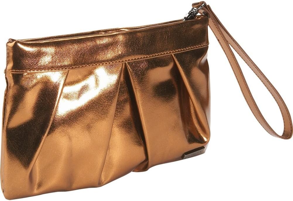 Bisadora Metallic Foil Clutch (Copper)