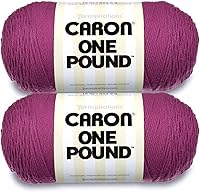 Vista 20 de Caron Hilo blanco de una libra, paquete de 2 unidades de 16 onzas, acrílico, 4 medianos (peinado), 812 yardas, tejido/ganchillo