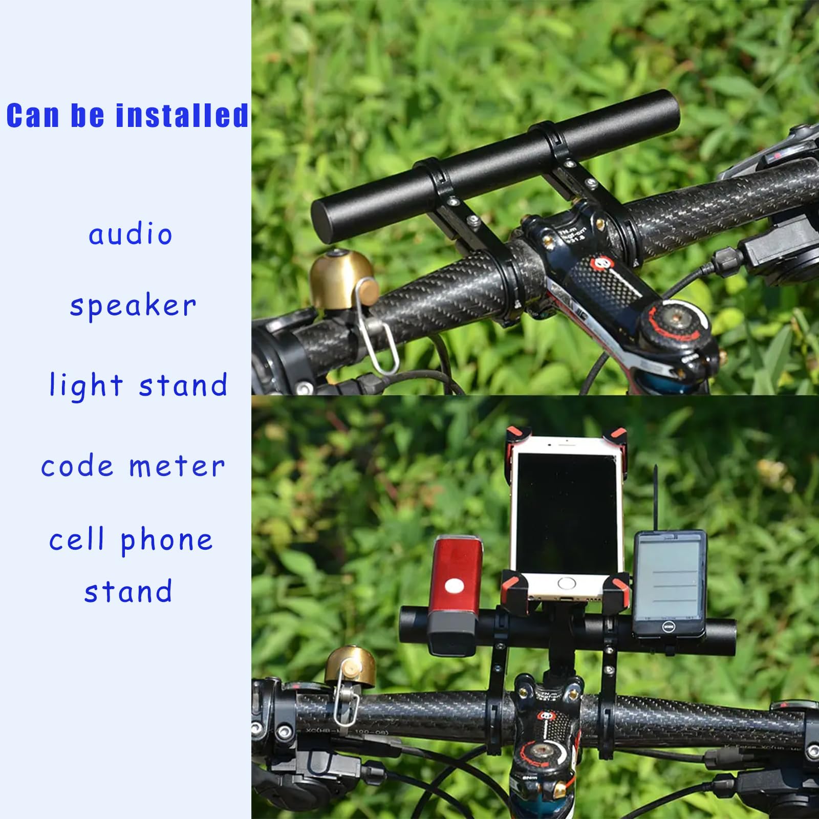 PORTE BAGAGES,Single Red Extension de guidon de vélo de 20CM, support de vélo vtt, Extension de PORTE BAGAGES,Single Red Extension de guidon de vélo de 20CM, support de vélo vtt, Extension de