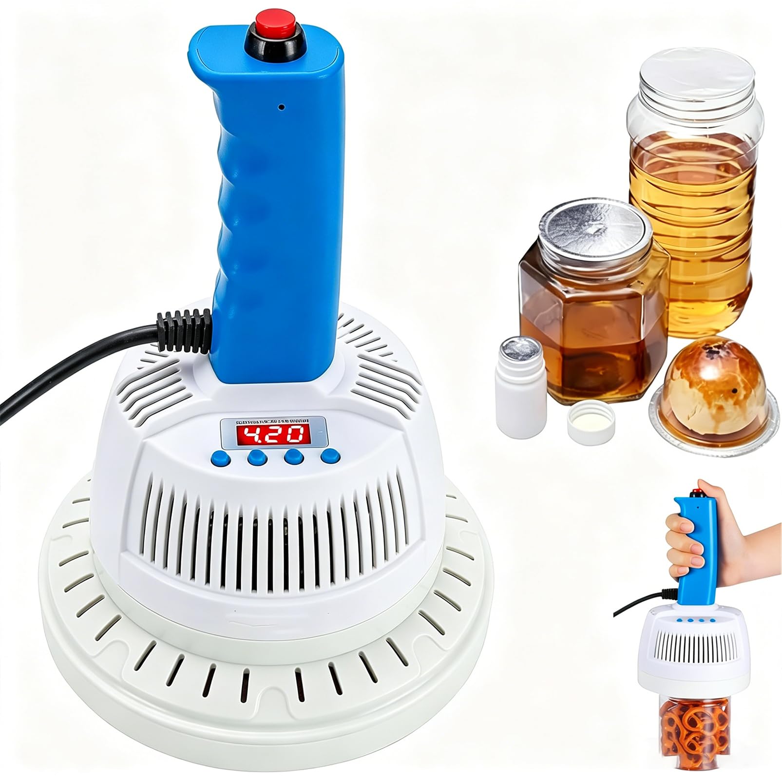 Scelleuse de bouteilles par induction portable pour éliminer les fuites de liquide plastique verre
