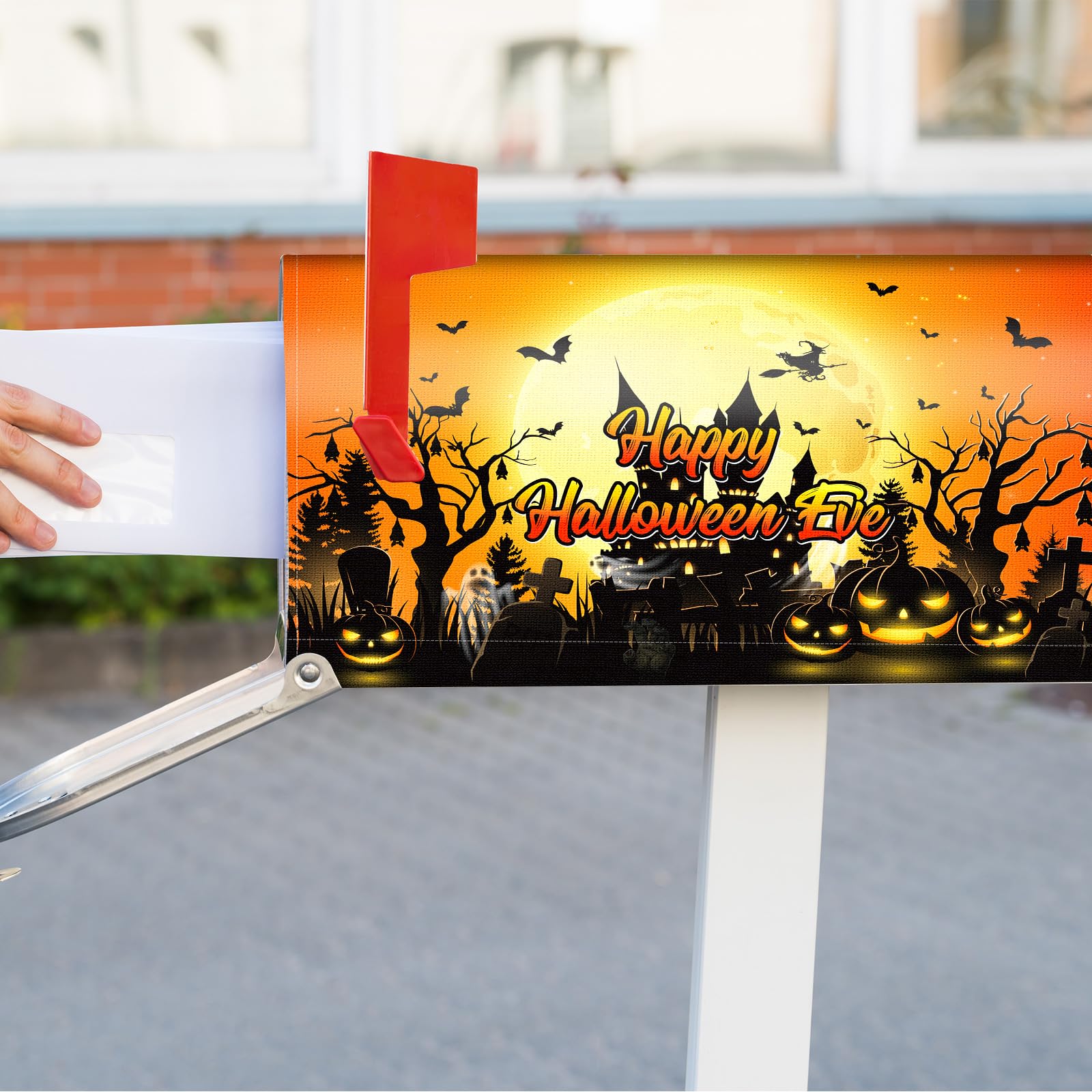 Housse Magnétique Pour Boîte Aux Lettres D'Halloween, Taille