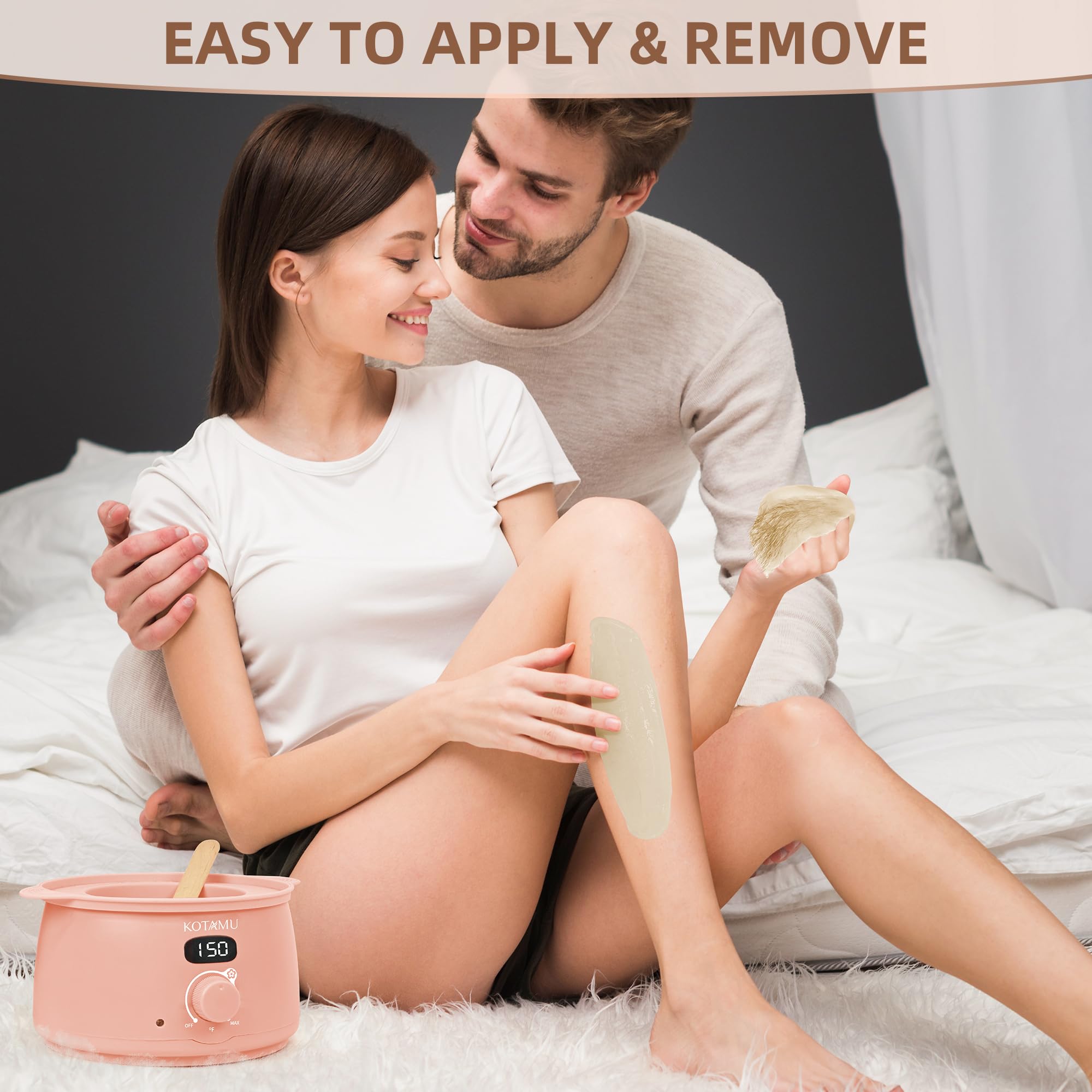 KOTAMU Perline di cera dura per donne e uomini, per depilazione di crema per pelle sensibile a tutto il corpo, petto, schiena, gambe, bikini, ceretta brasiliana, ricarica 1,1 kg, per capelli spessi e