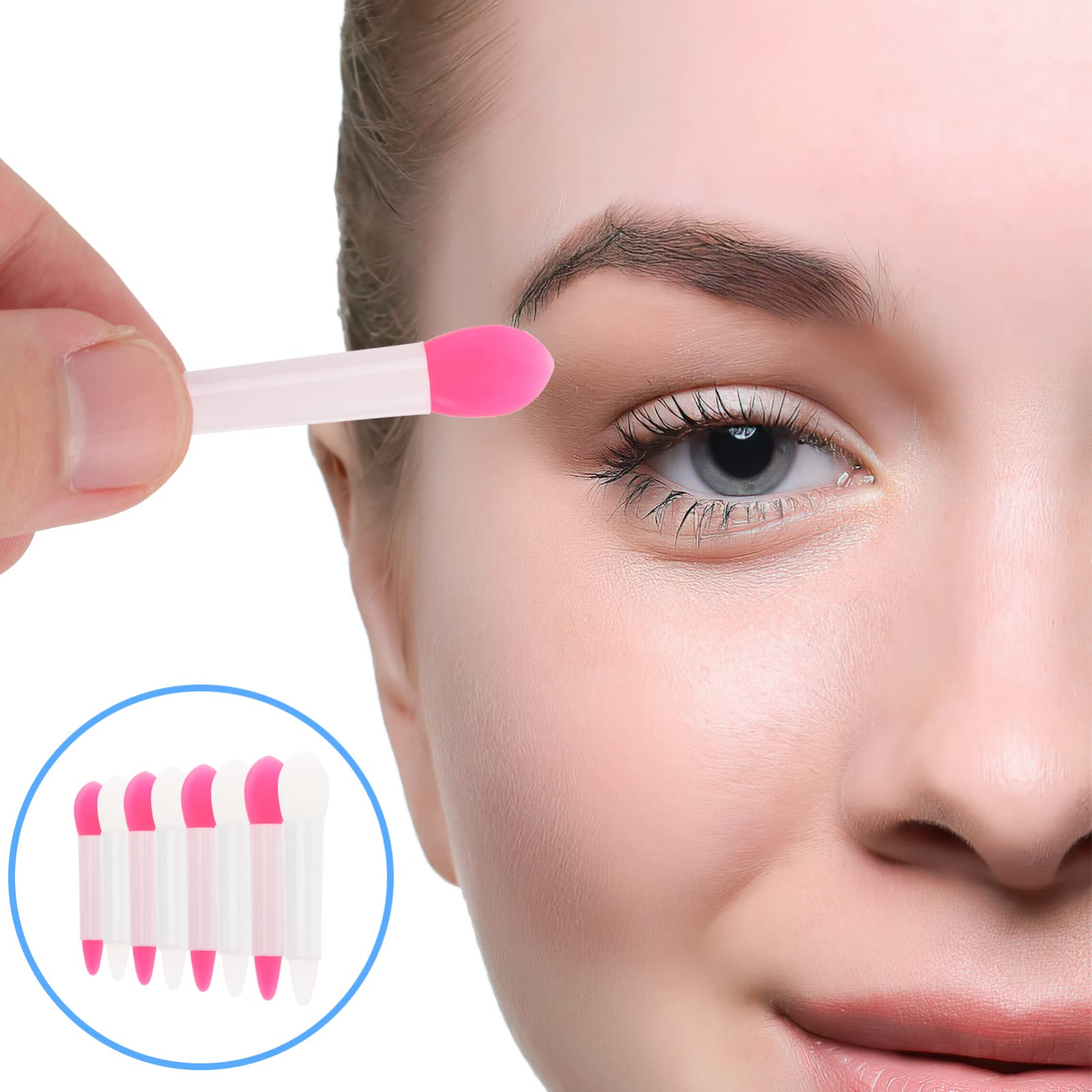IWOWHERO Essential Makeup Tools 16pc Silicone Brush Set Lip Brush Eye Shadow Spoon Cream Spoon for Makeup Application