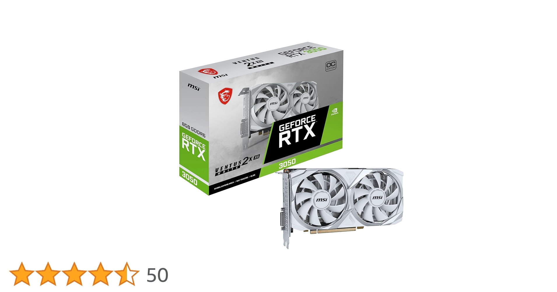 RTX 3050 VENTUS 2X XS 8G OC　動作確認済 MSI GeForce RTX 3050 VENTUS 2X XS 8G OC