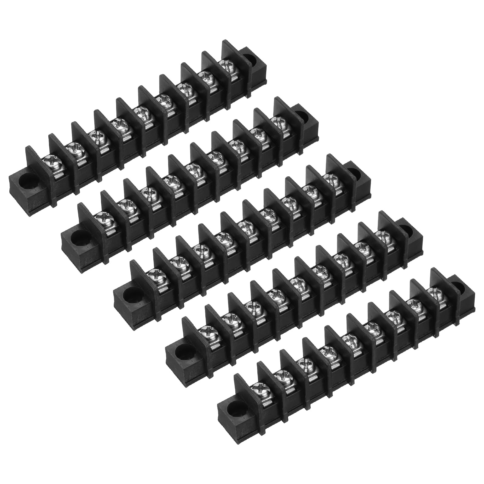 Bornier 9 positions uxcell bloc de jonction à vis 9 circuits 20A 300V - 7