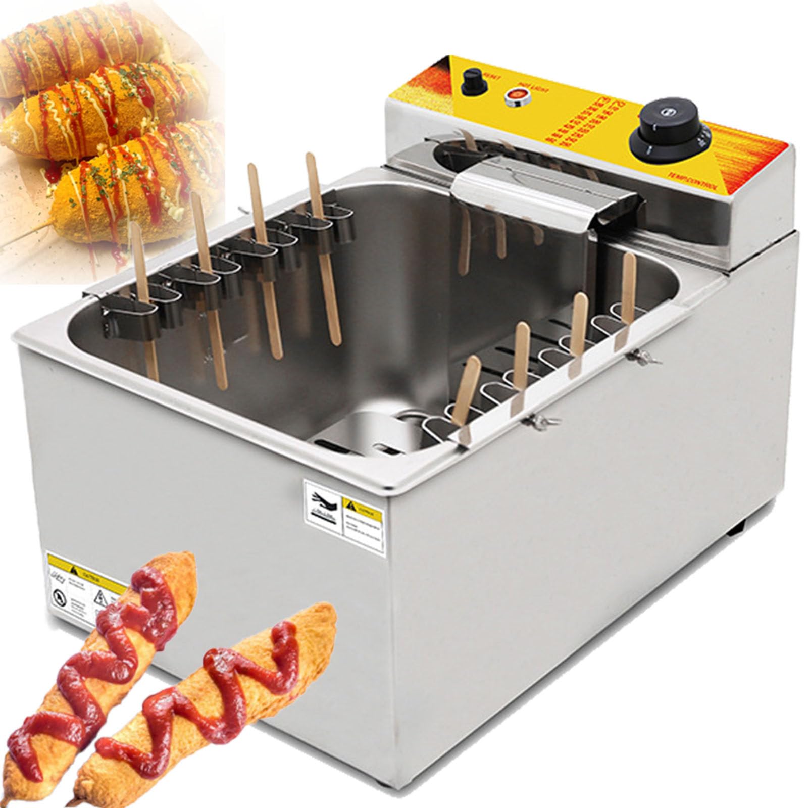 ylpddmm Commercial Deep Fryer,12L Large Capacity Commercial Automatic