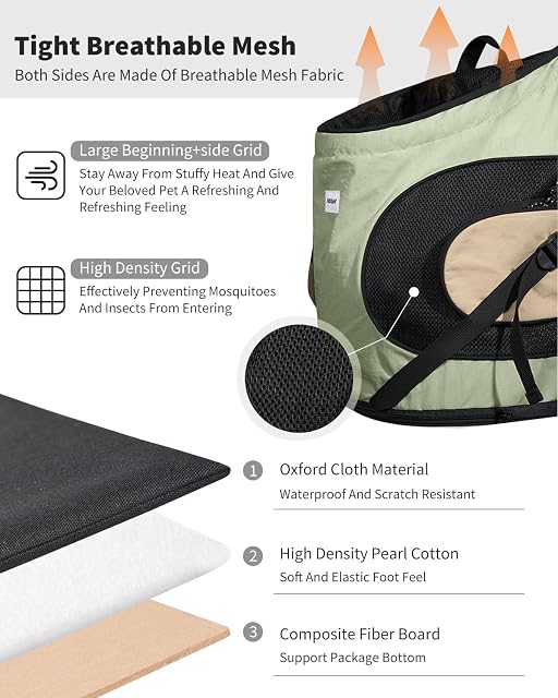Foto 5 de 7 de PETCUTE Mochila para Mascotas,Ajustable Mochila de Transporte para Perros