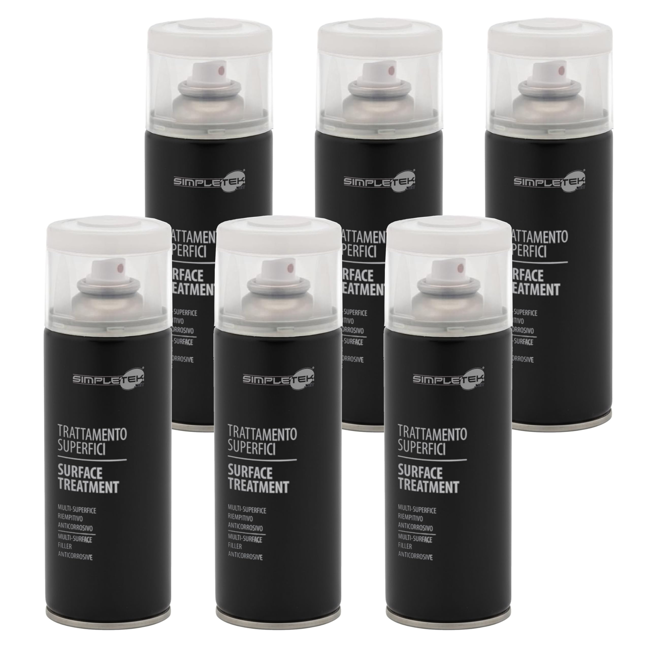 SIMPLETEK - 6 x puszka farby w sprayu pokrywa podkładowa na spodzie zakotwiczenia antykorozyjne 400 ml V400Primer2/Eco (6 sztuk)