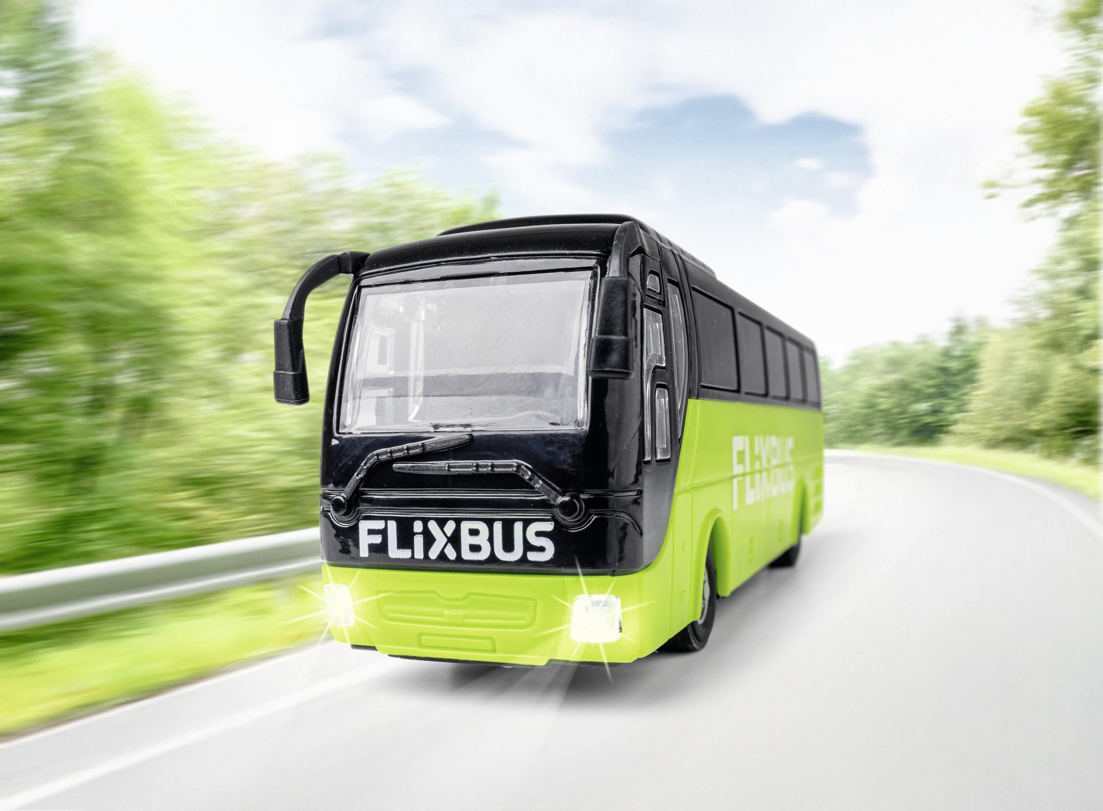 Carson 1:64 Flixbus 2,4 GHz 100% RTR - 100% prêt à Rouler, Bus Jouet, Voiture Jouet, Voiture télécommandée, pour Enfants à partir de 3 Ans, autonomie env. 80 Min, Bus RC, télécommandé