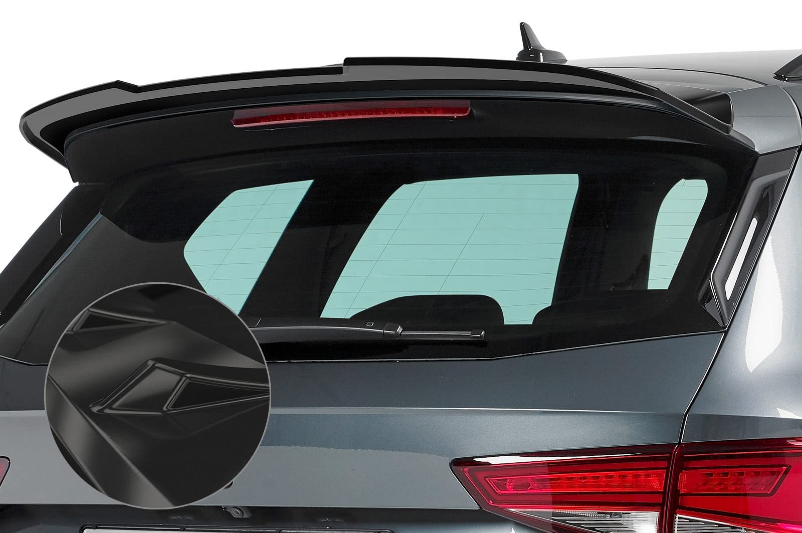 CSR-Automotive Heckflügel schwarz glänzend Hochglanz schwarz ABS Kompatibel mit Cupra Ateca HF669-G