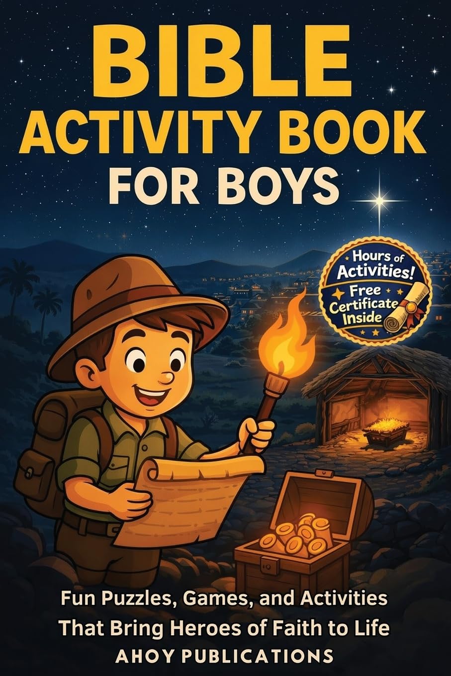 Bible Activity Book for Boys: Fun Puzzles, Games, and Activities That Bring Heroes of Faith to Life (Christianity for Children)